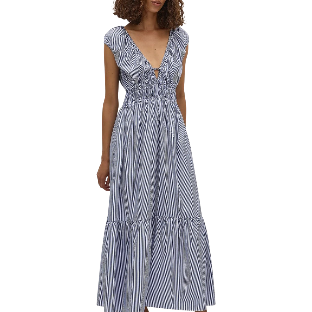 Hedda Maxi Dress Helle Stripe Vintage Navy - Final Sale