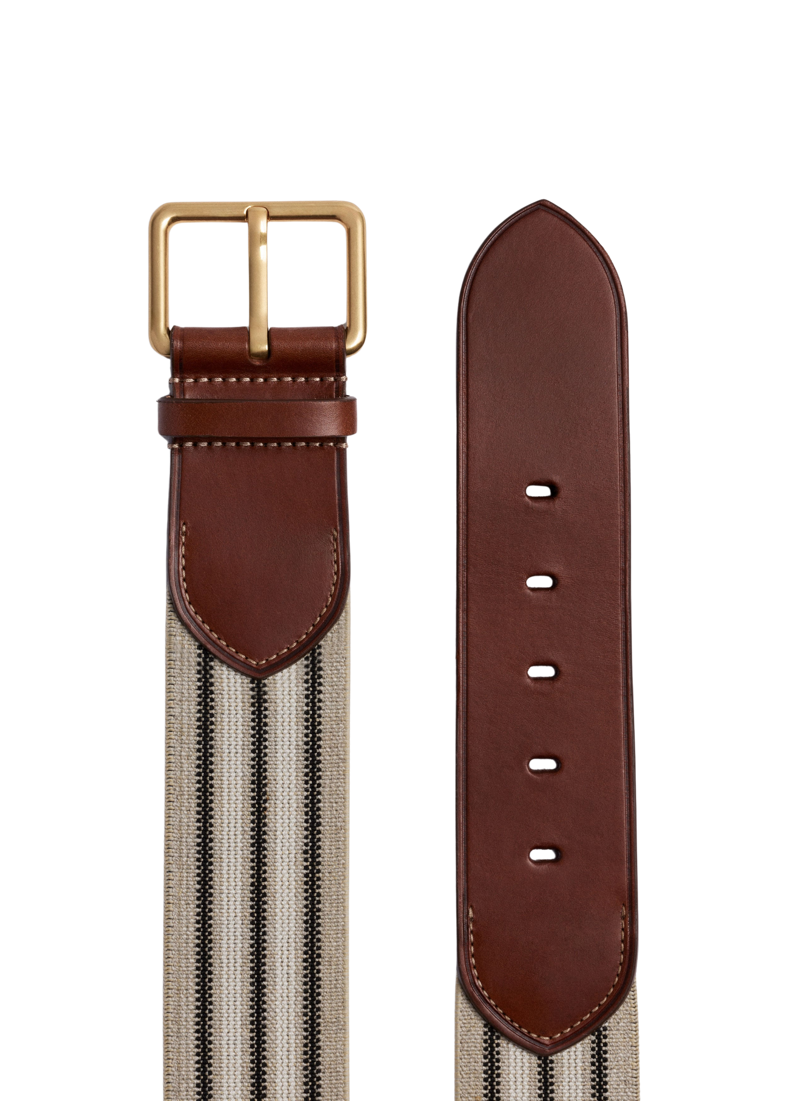 Wide Elastic Belt Elastic + Leather