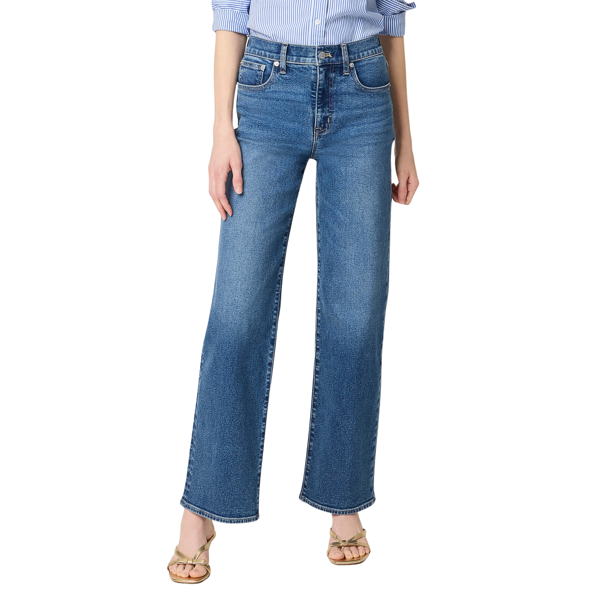 Slim wide-leg jean in signature stretch