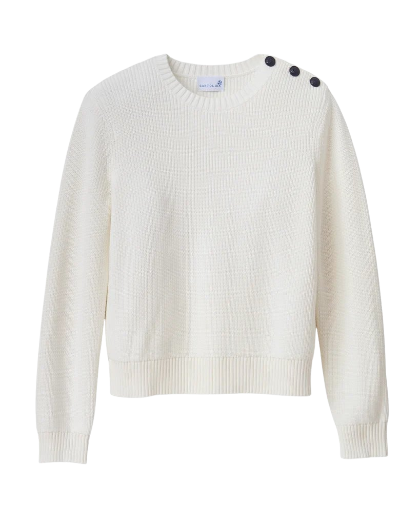 Collins Sweater in Bright White