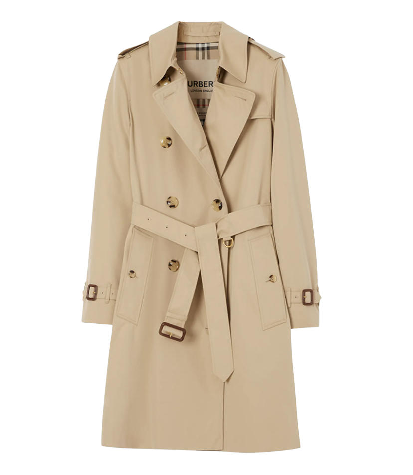 Burberry Kensington Organic Belted Double-Breasted Trench Coat