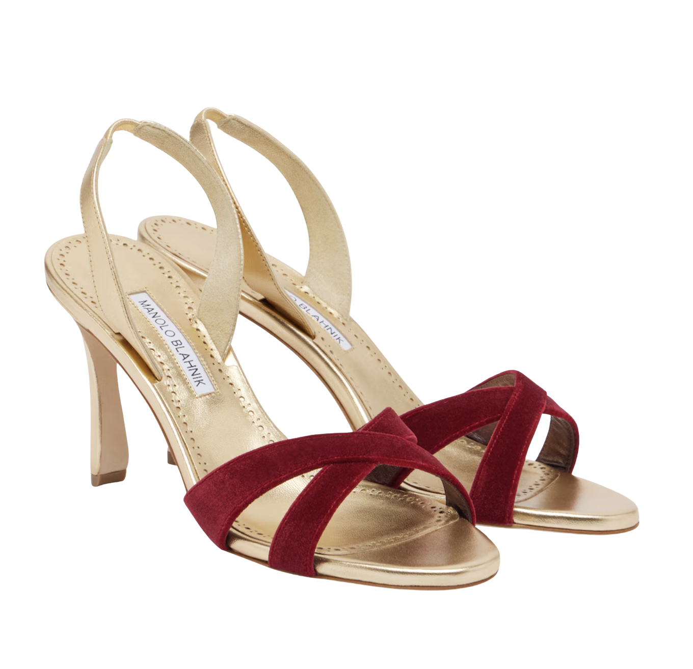 Callydra velvet-trimmed leather sandals