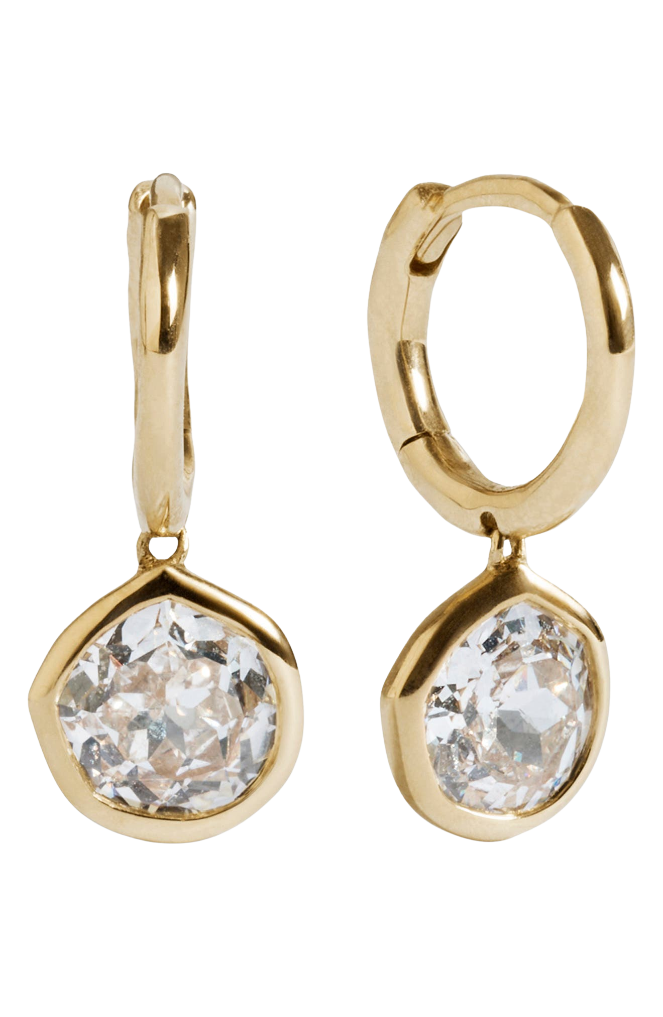 Siren 14k Gold Lab-Grown Diamond Huggie Hoop Earrings