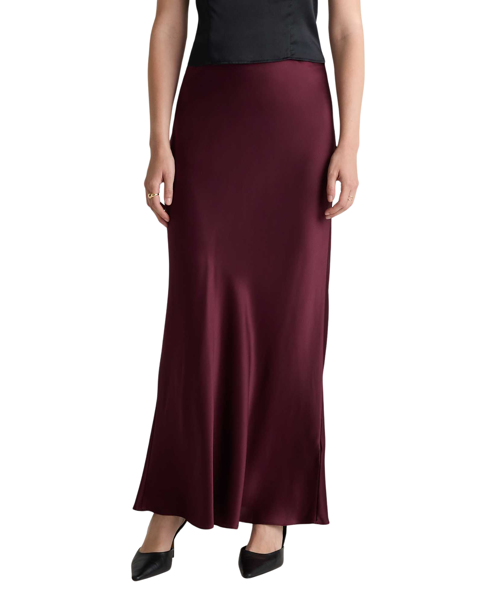 100% Washable Silk Maxi Skirt