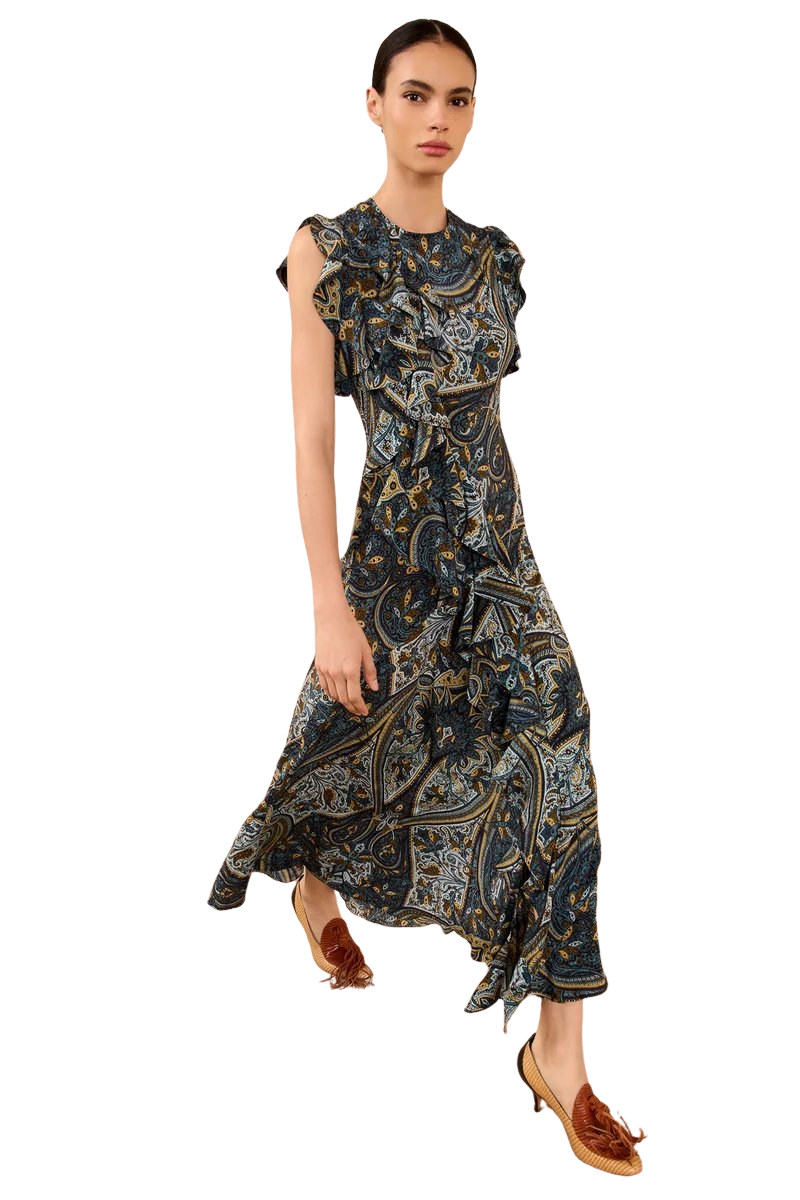 Ameline Sleeveless Silk Dress