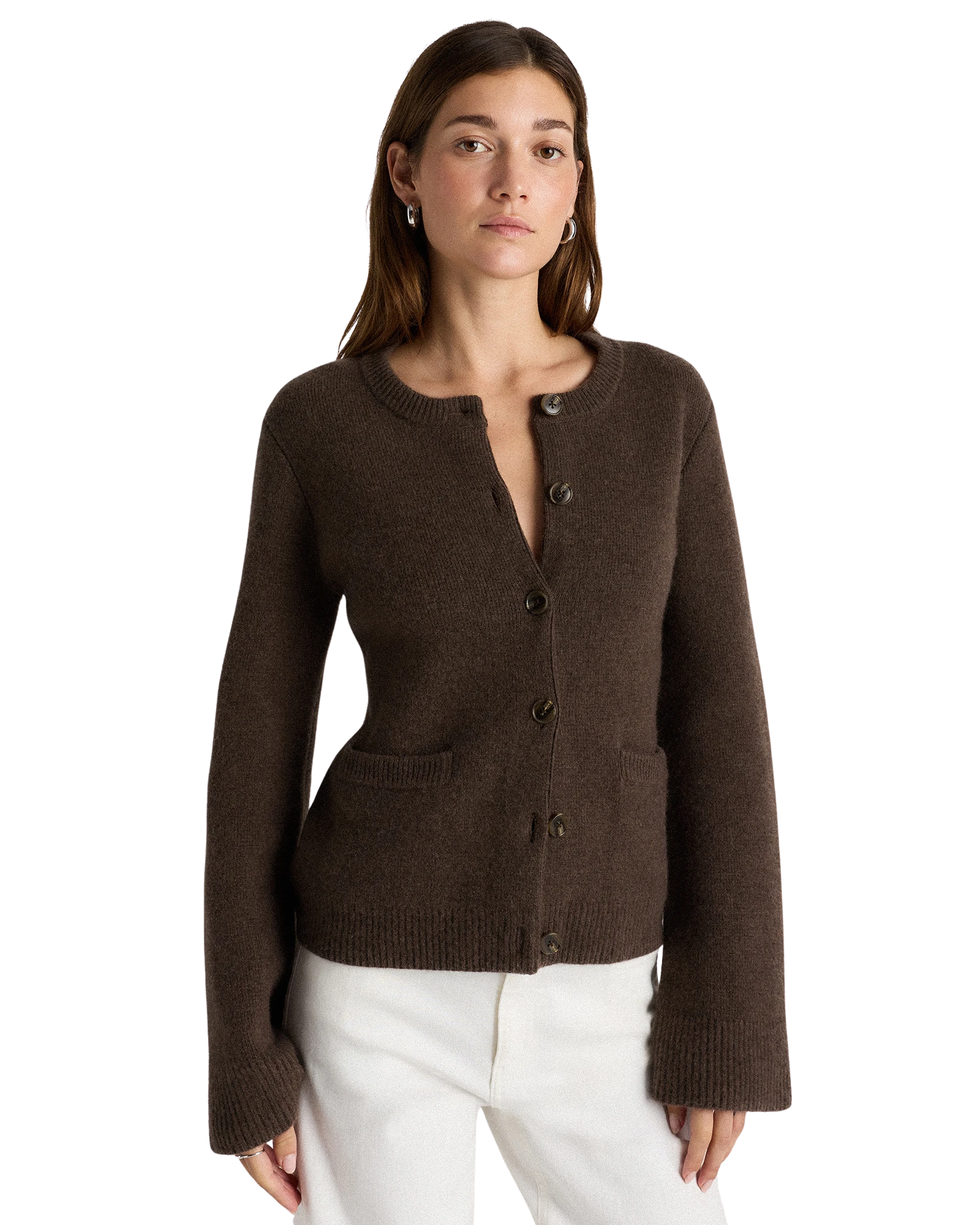 Mongolian Cashmere Structured Cardigan