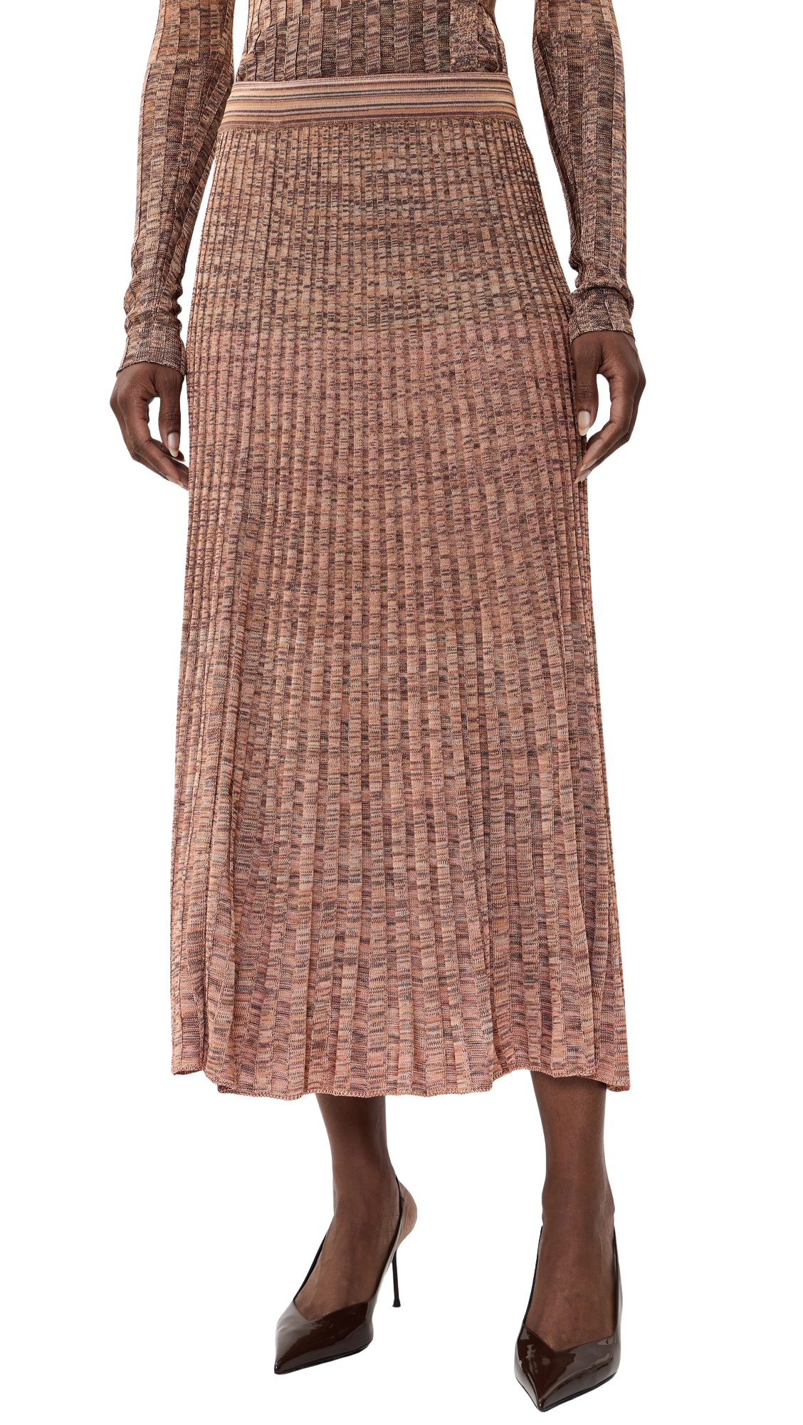 Mouline Rib Midi Skirt