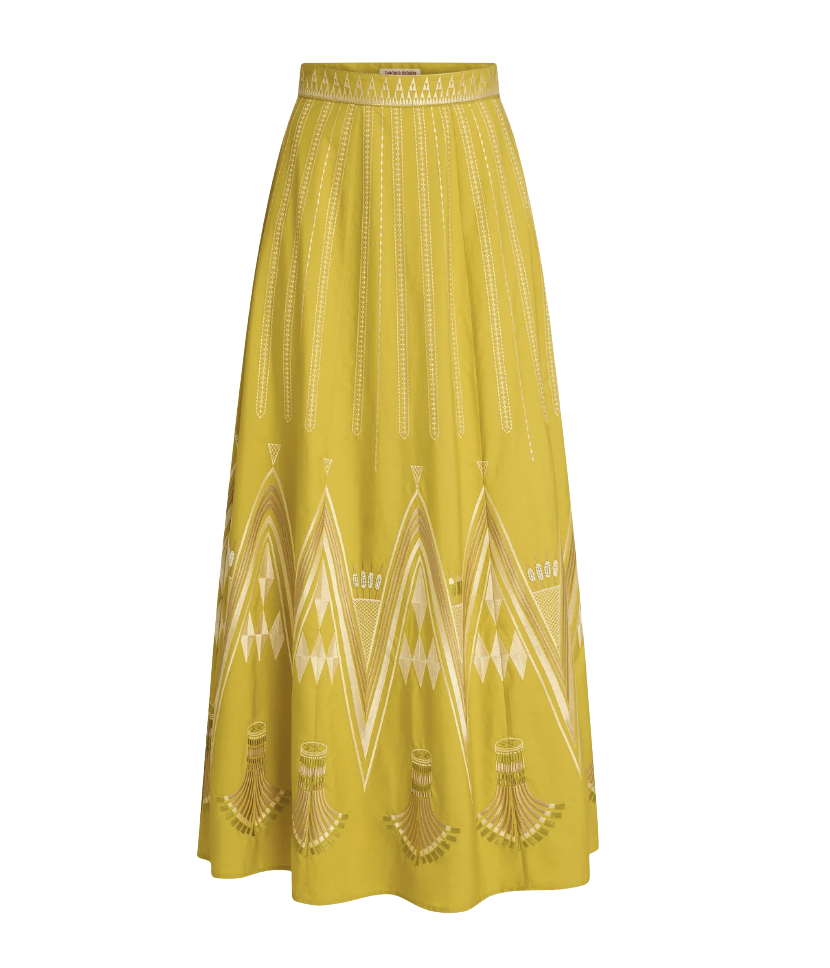 Camille Skirt with Lace Embroidery
