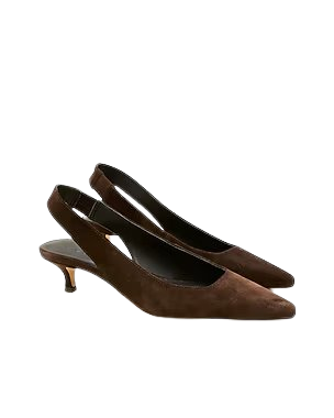 Robin wide-slingback heels in leather