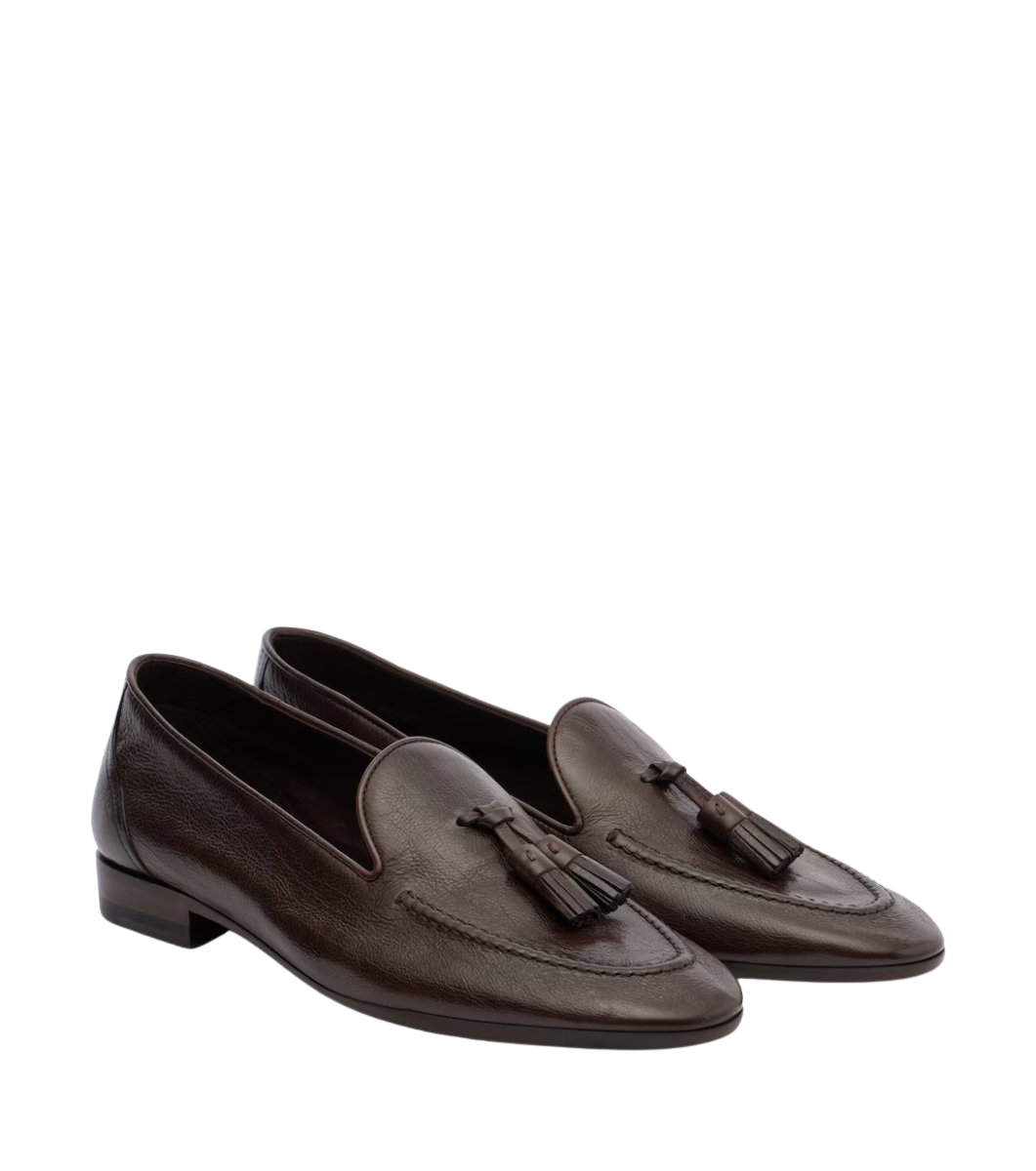 The Row Caden leather loafers