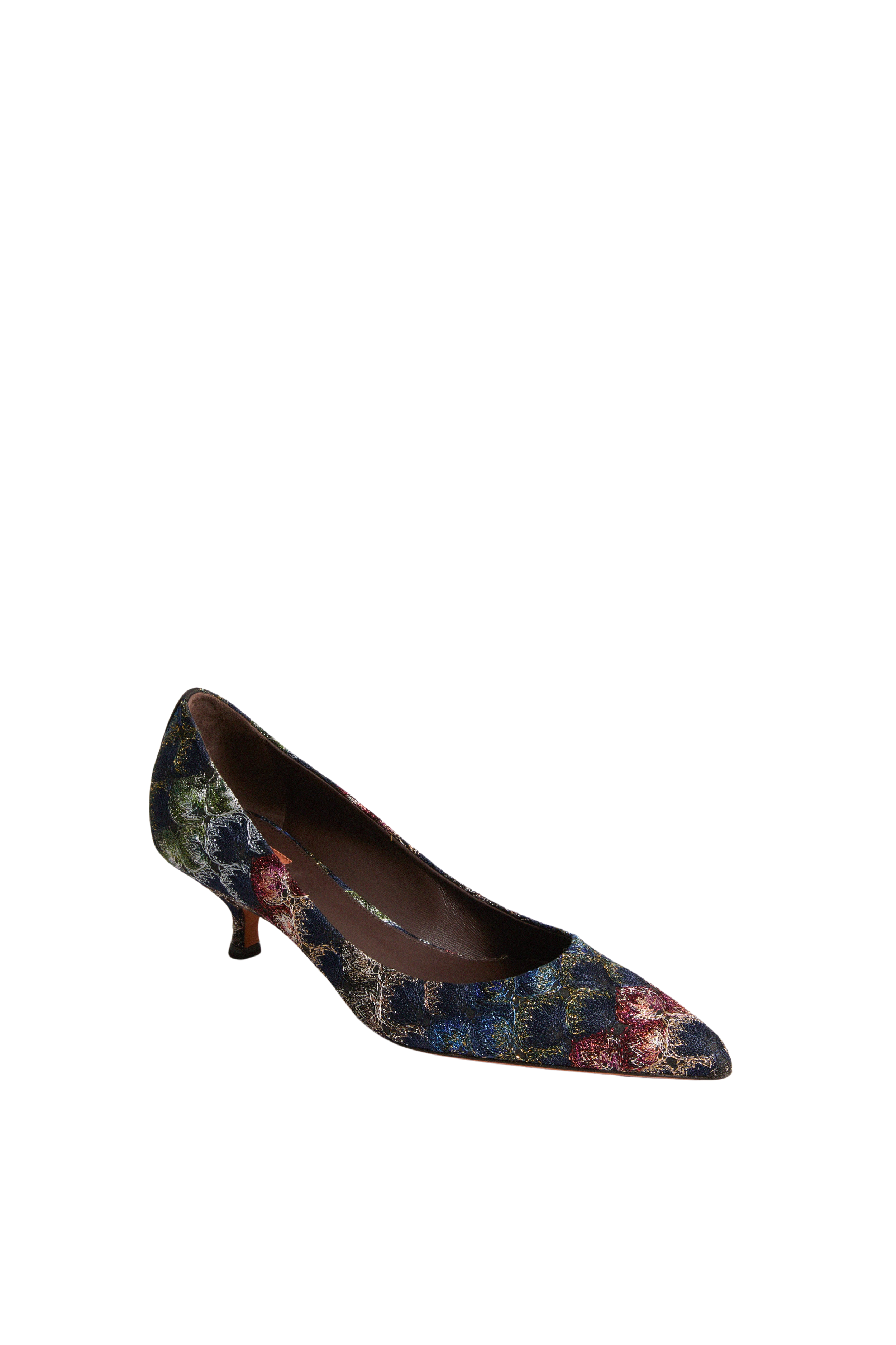 Dark Minibutton Lace Grace Heels