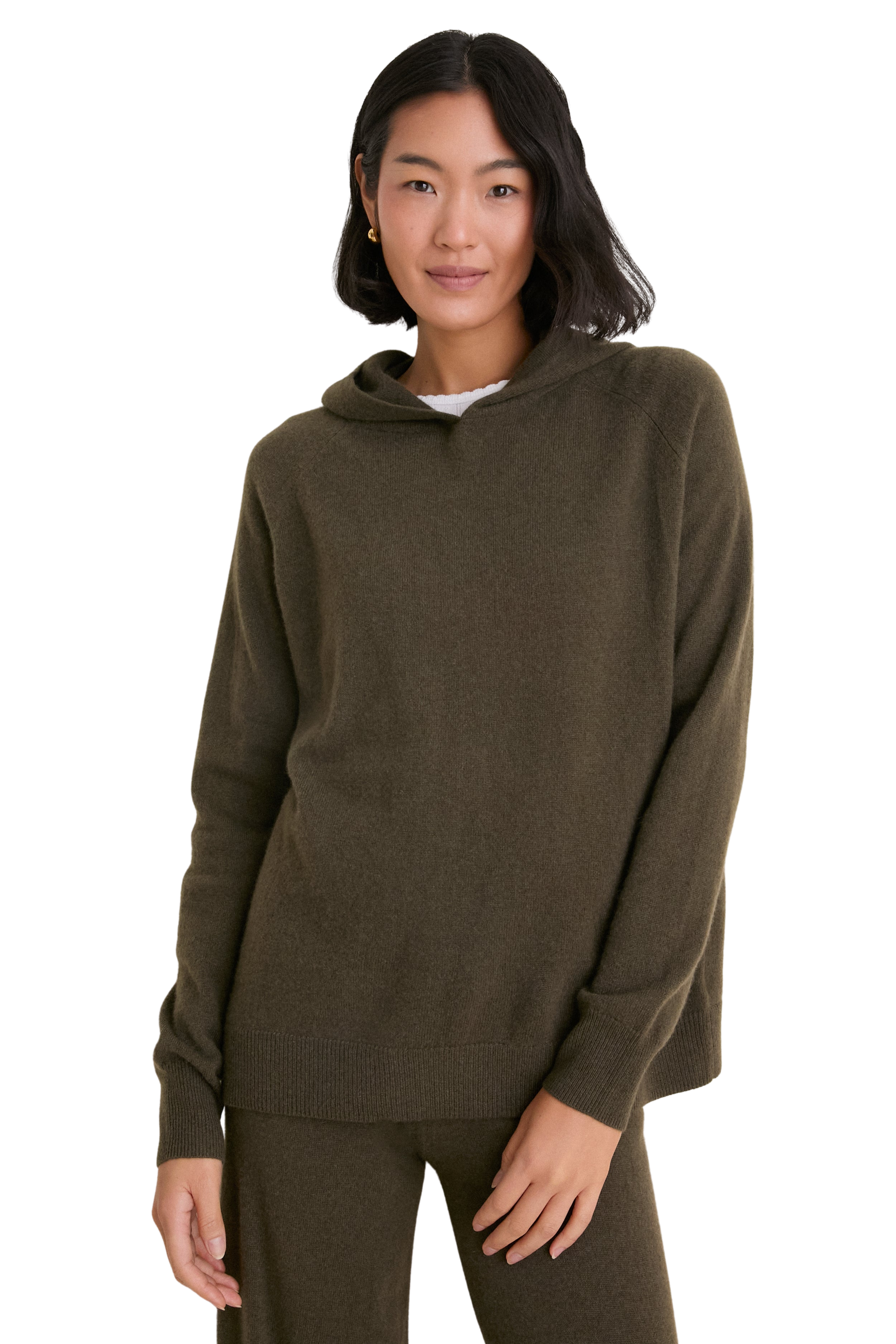 Olive Cashmere Jane Hoodie