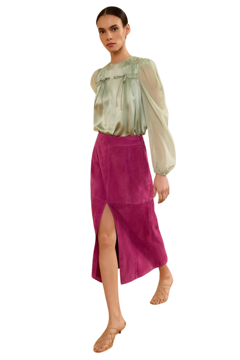 Orion Suede Pencil Skirt