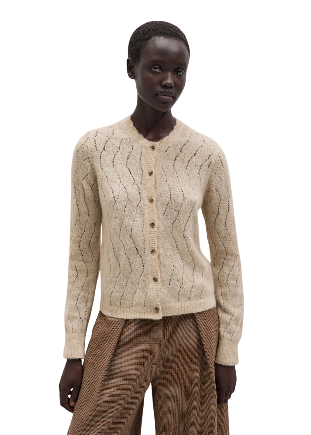 Scallop Straight Cardigan