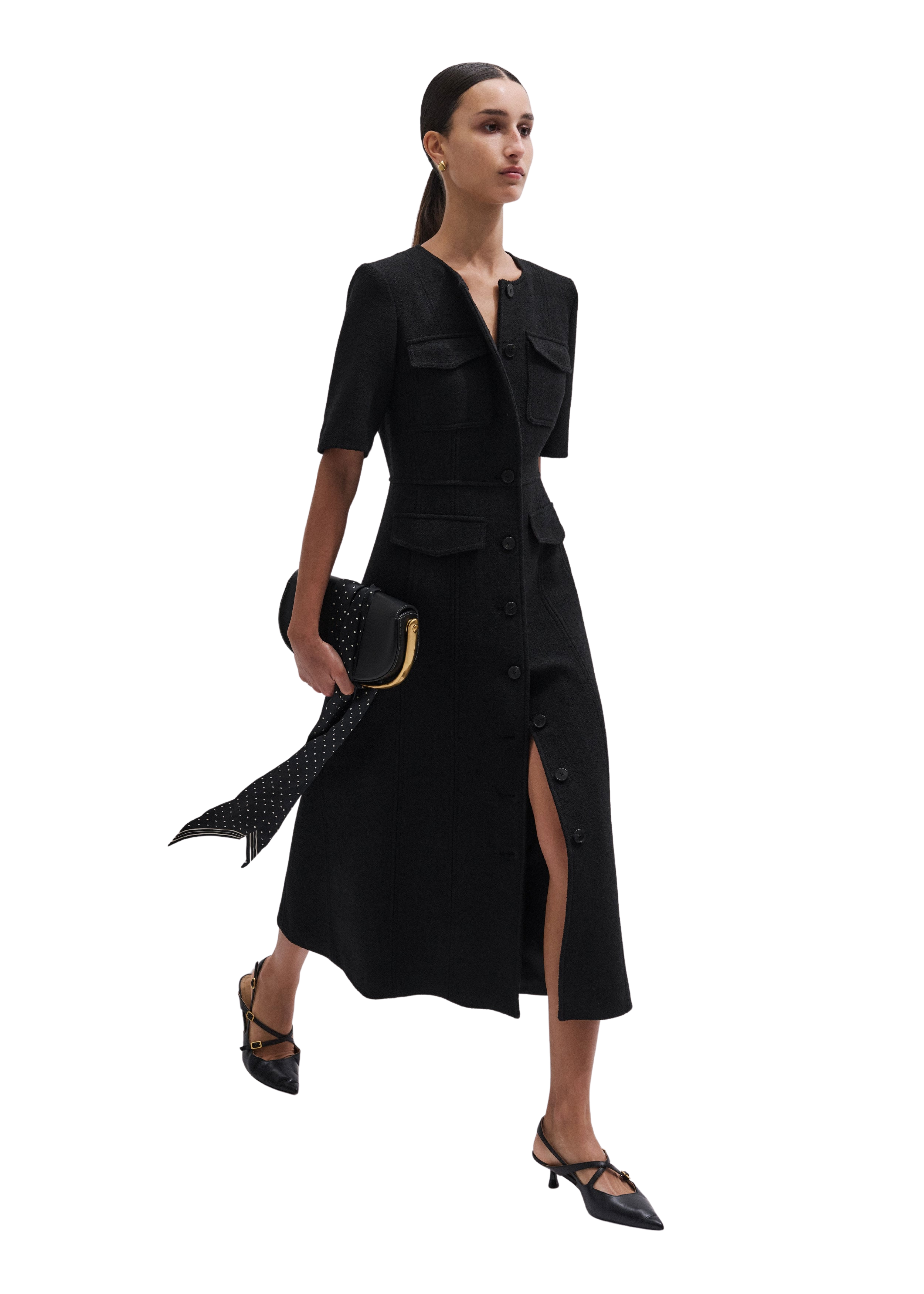 Button Front Maxi Dress