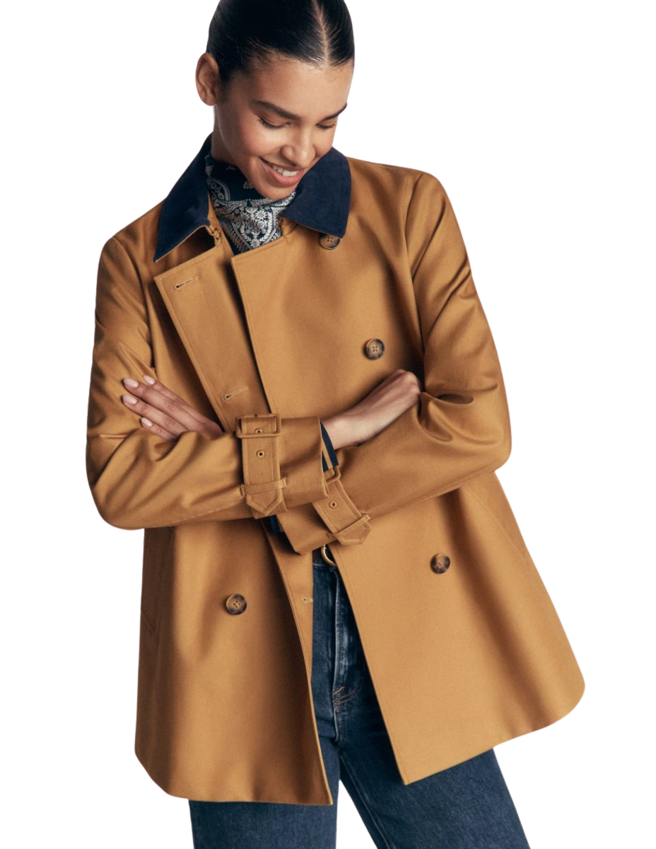 Swing Box Short Trench Camel