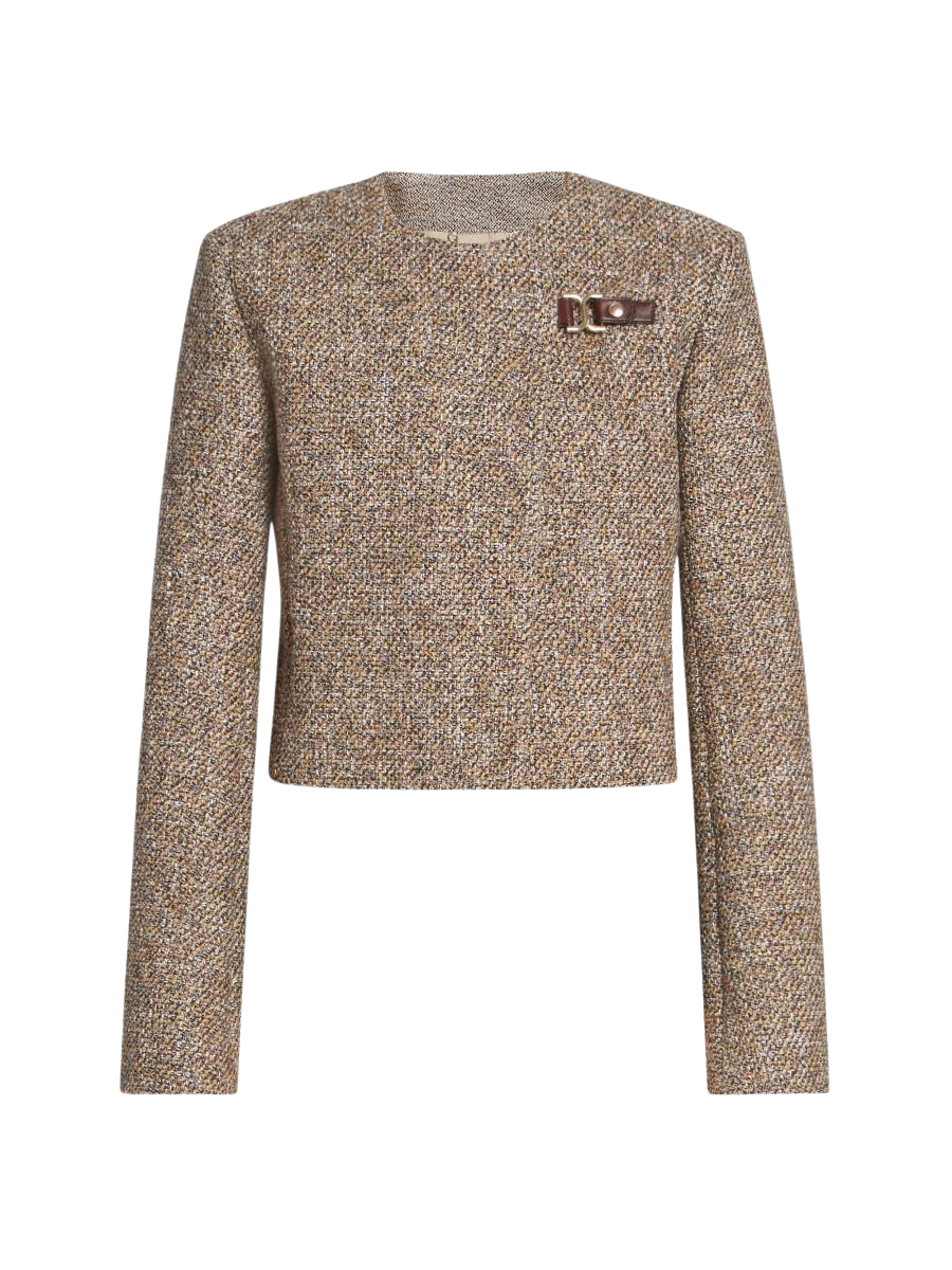 Chloé Cropped Wool-Blend Tweed Jacket