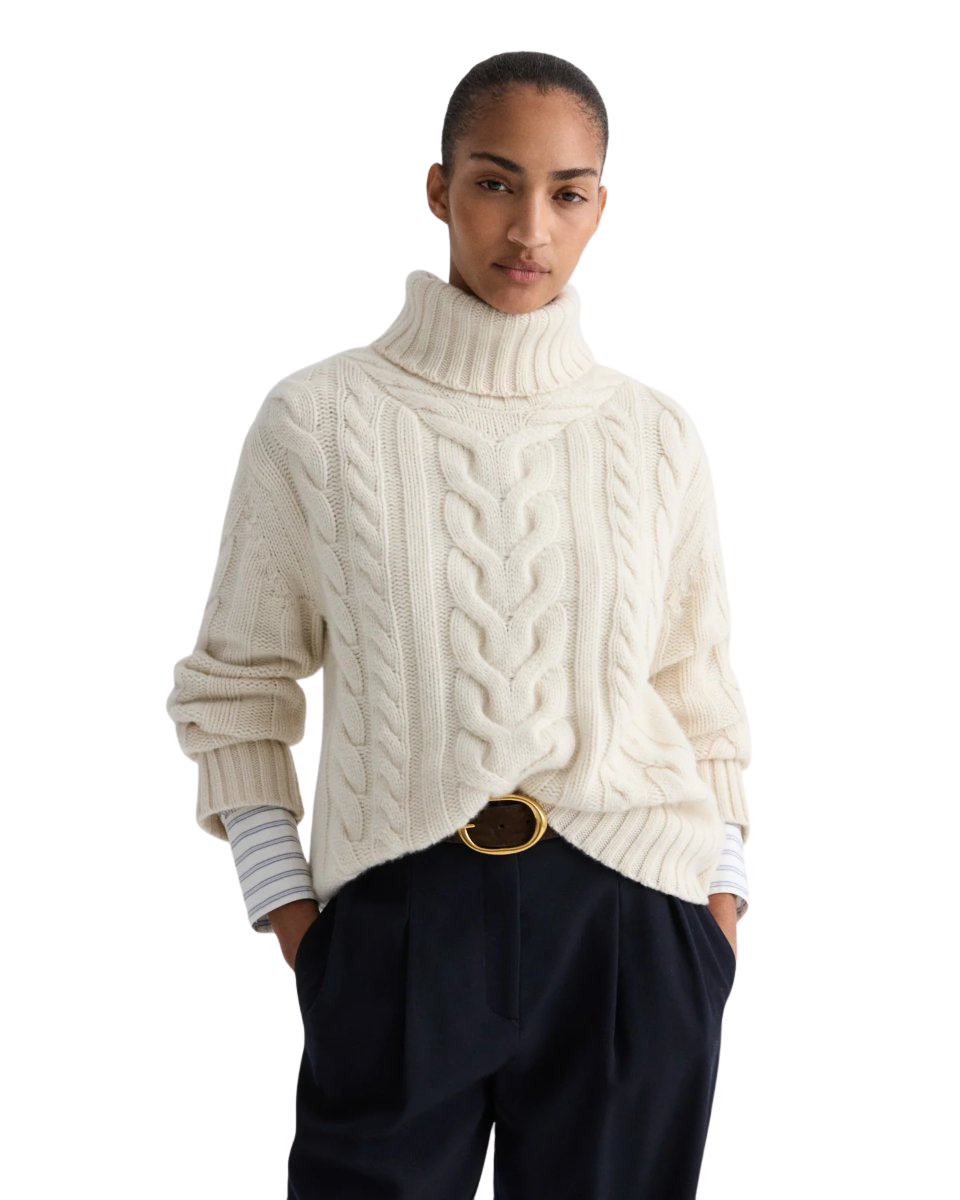 Cable-Knit Cashmere Sweater