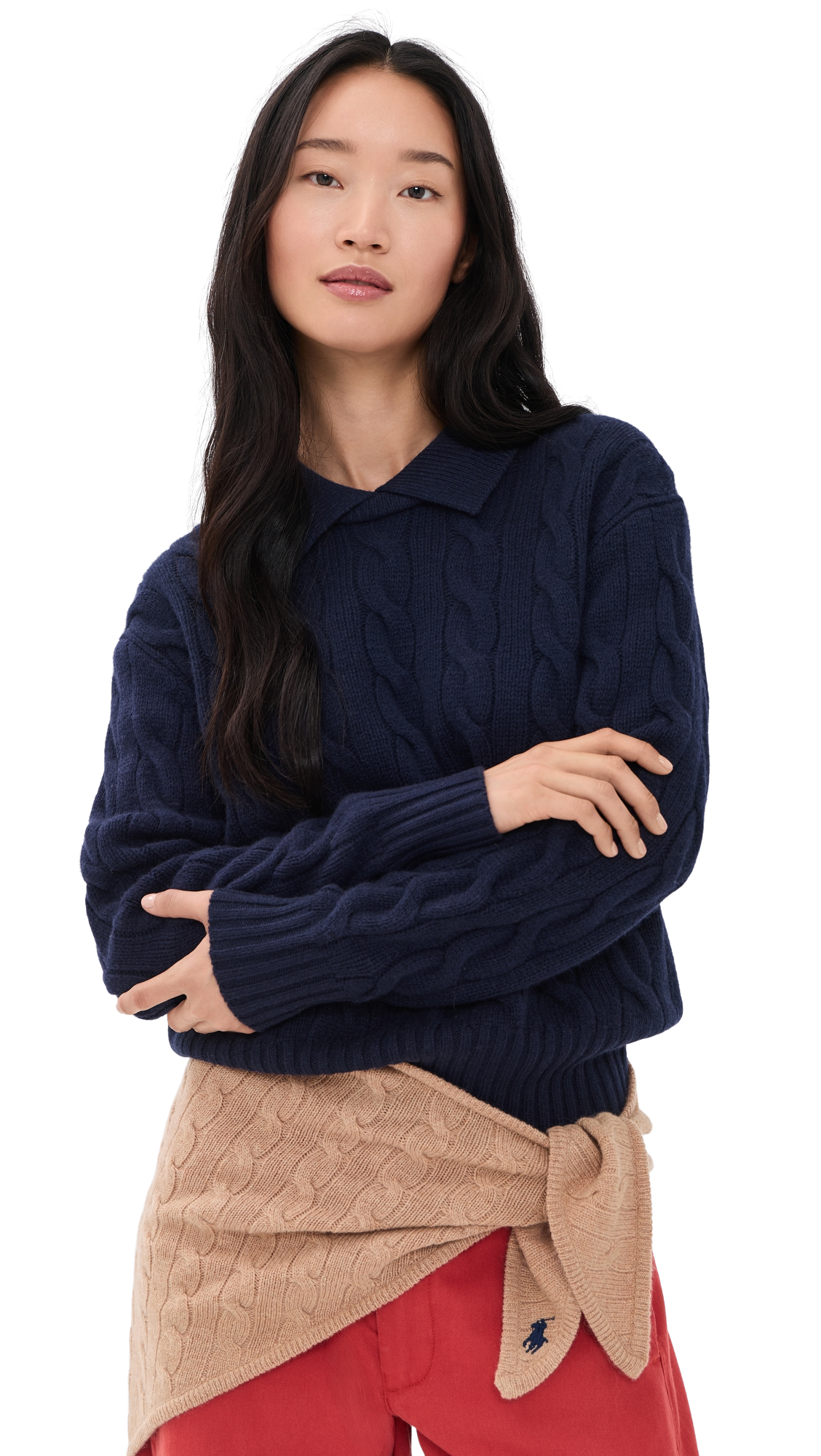 Collared Cable Knit Sweater