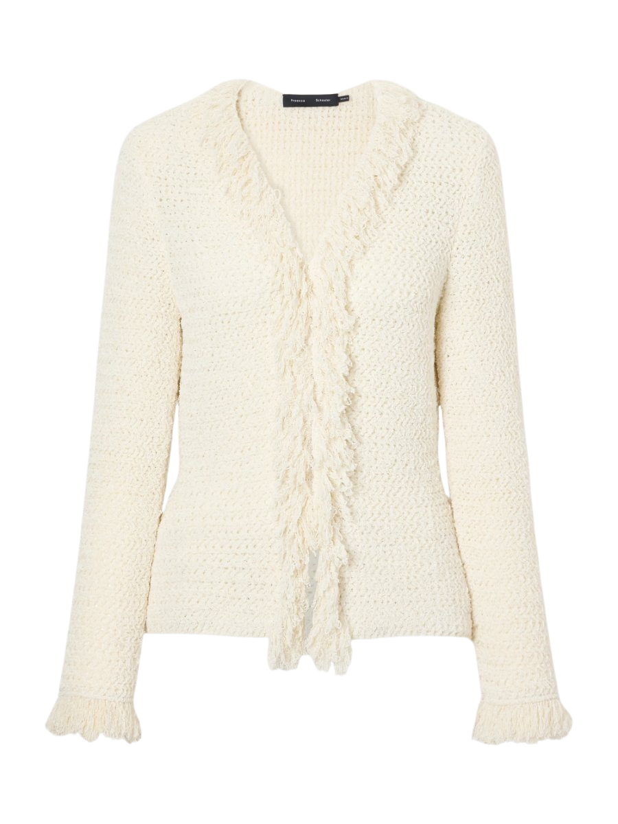 Nilo textured-jacquard wool-blend cardigan