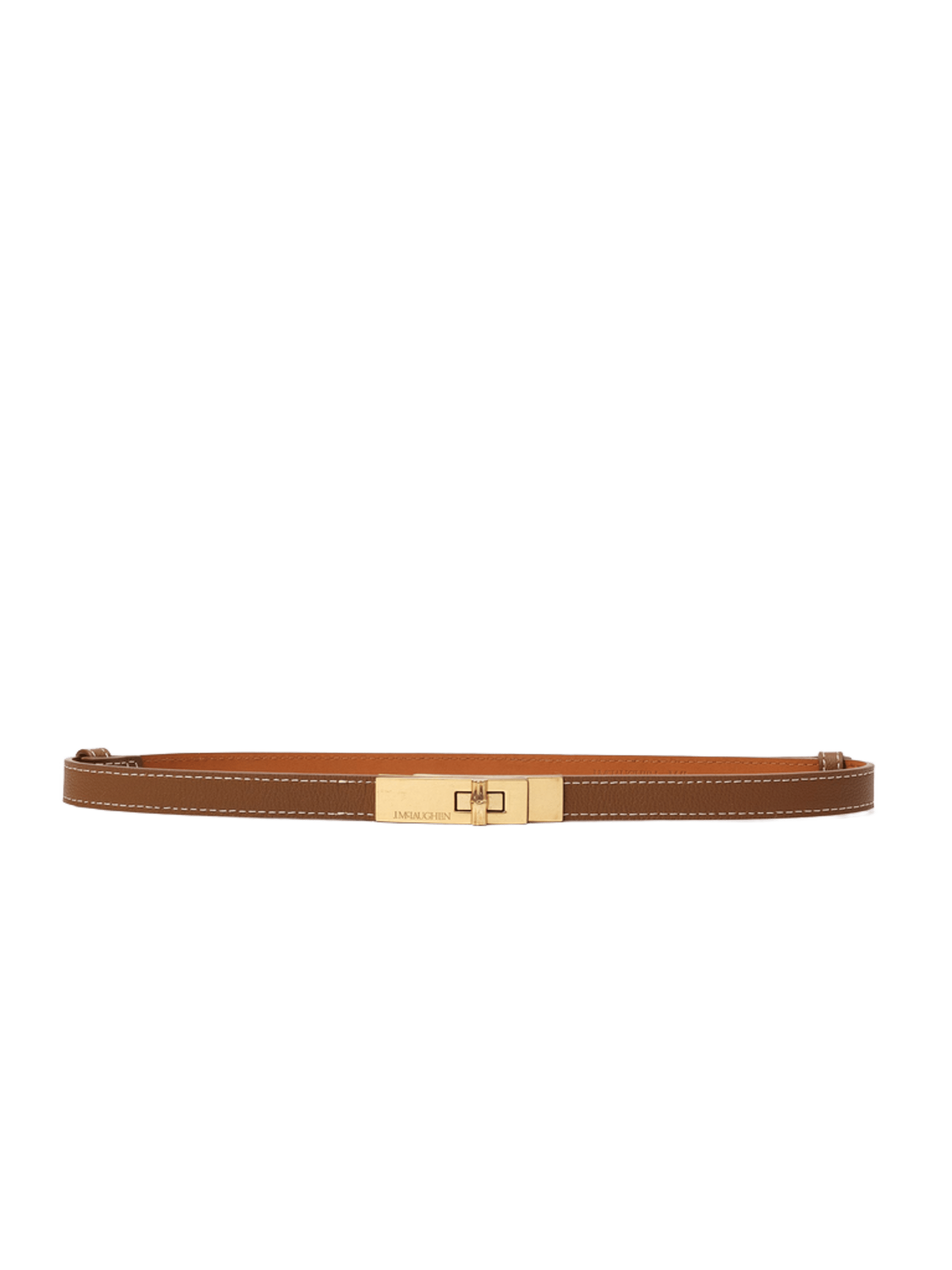 Saddle/Gold Solid Liv Leather Belt | Women's Belts | J.McLaughlin