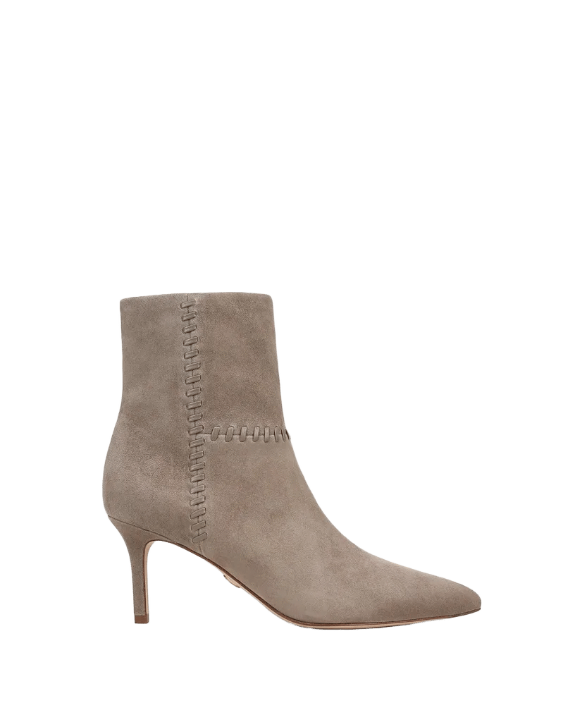 Lisa Whipstitch Mid-Heel Ankle Boot