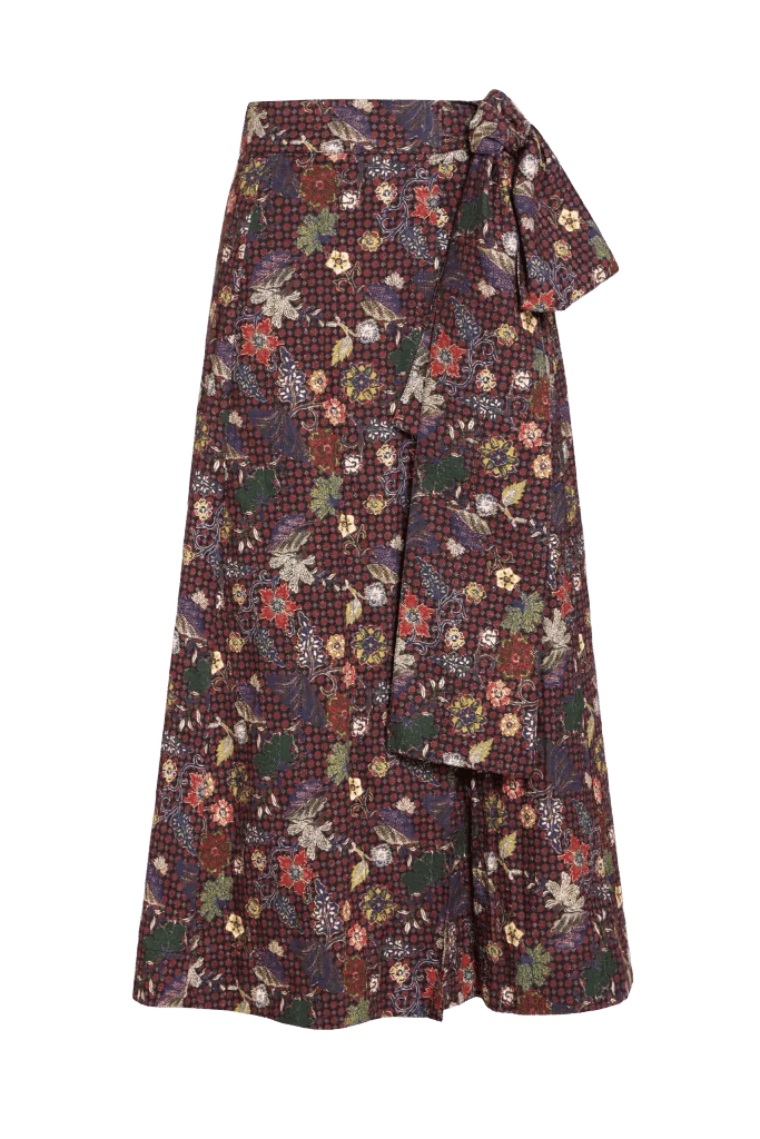 Estine Wrap Skirt in Rouge