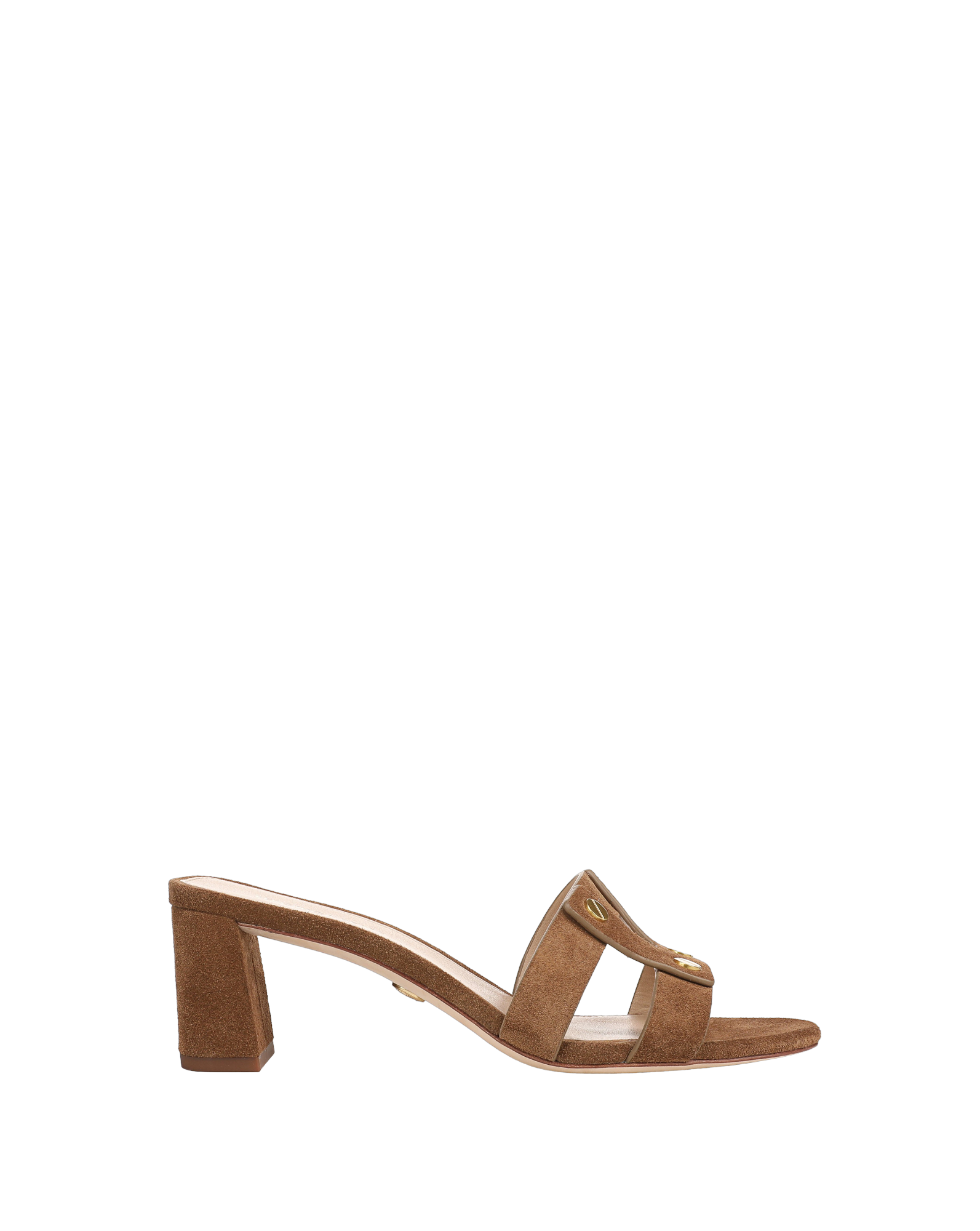 Via Suede Mid-Heel Sandal