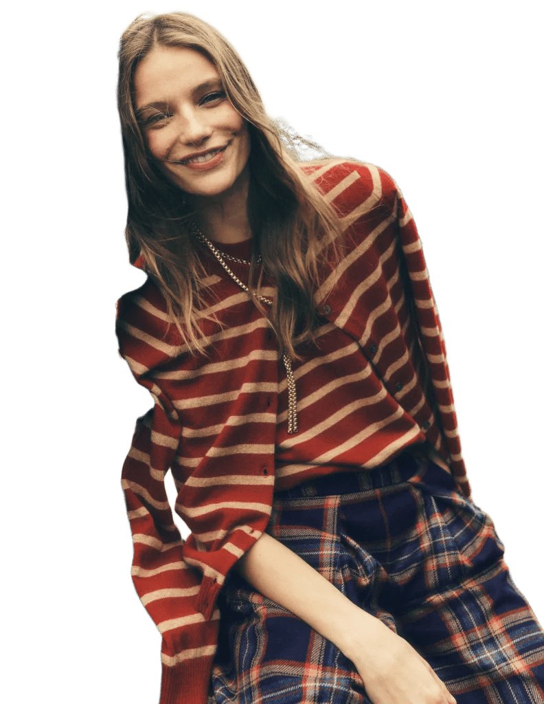 Elsie Cashmere Crew Cardigan