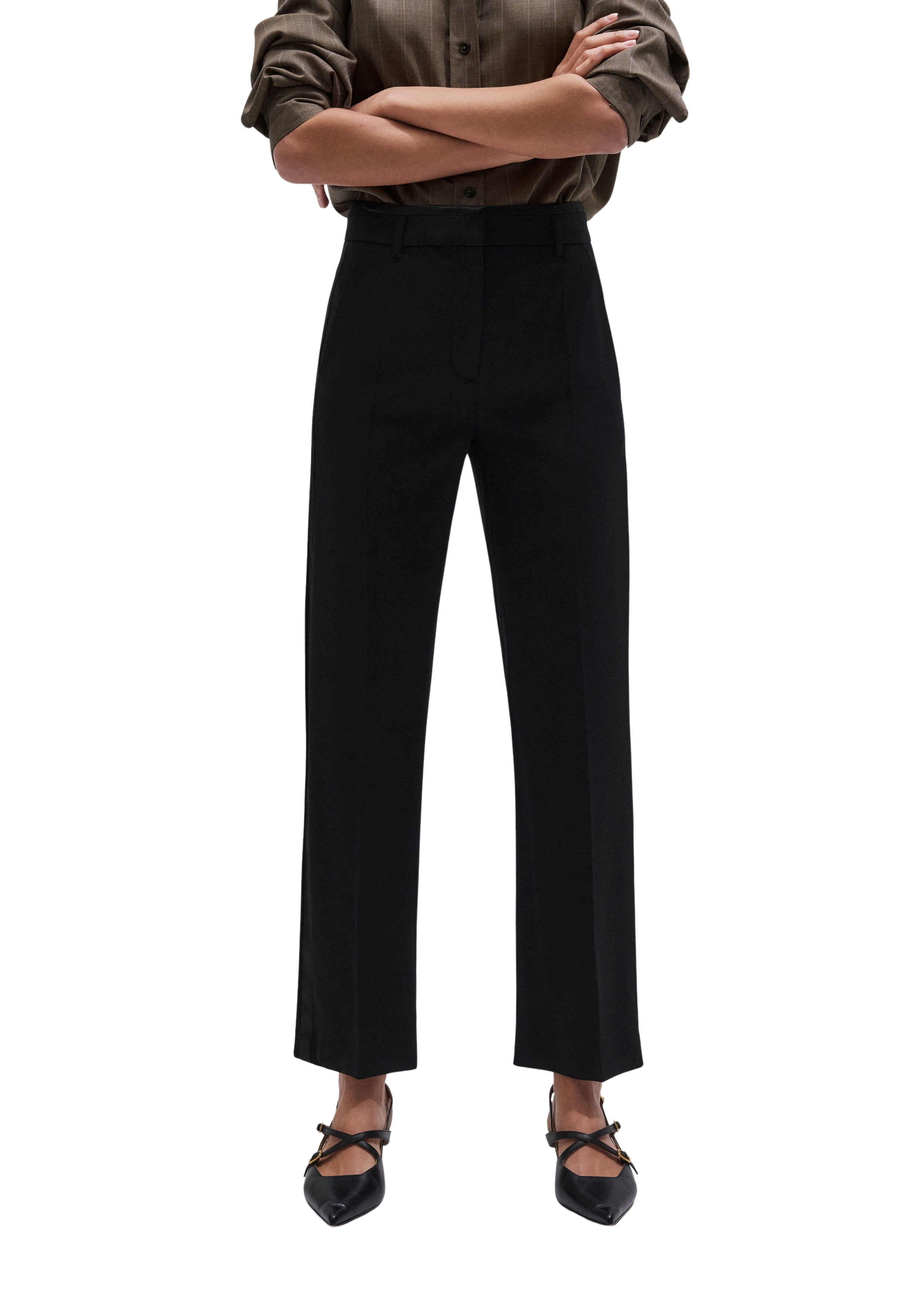 Slim Crop Tux Trouser