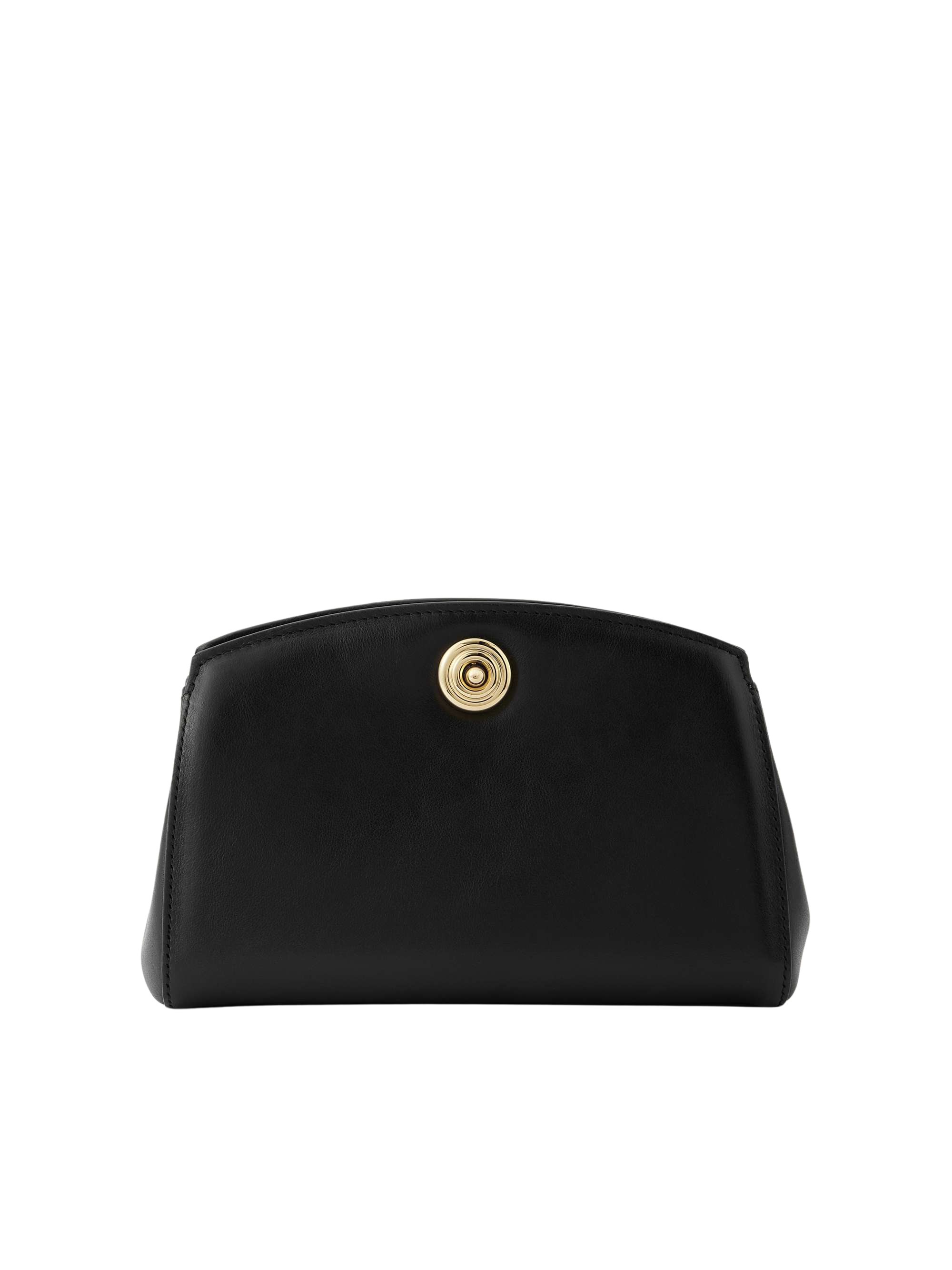 Leather clutch - black - One Size