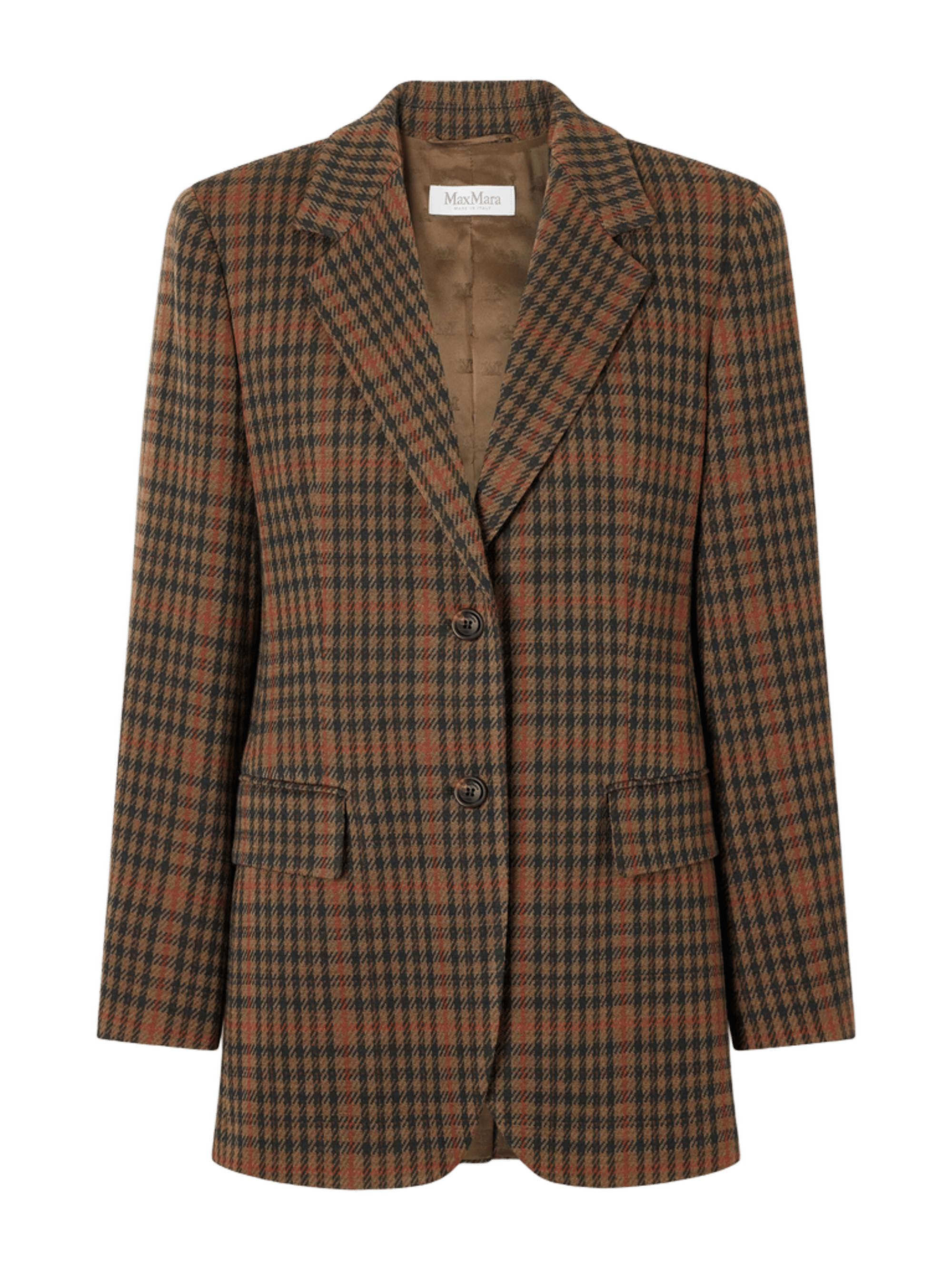 Mxmgalgosce houndstooth wool and cotton-blend blazer