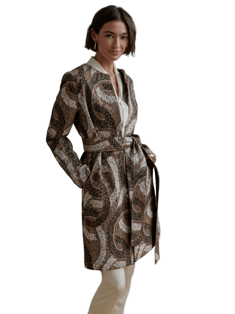 Arden Coat in Jacquard