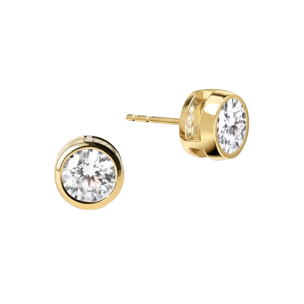 Jamestown Birthstone Stud Earrings in 14k Gold