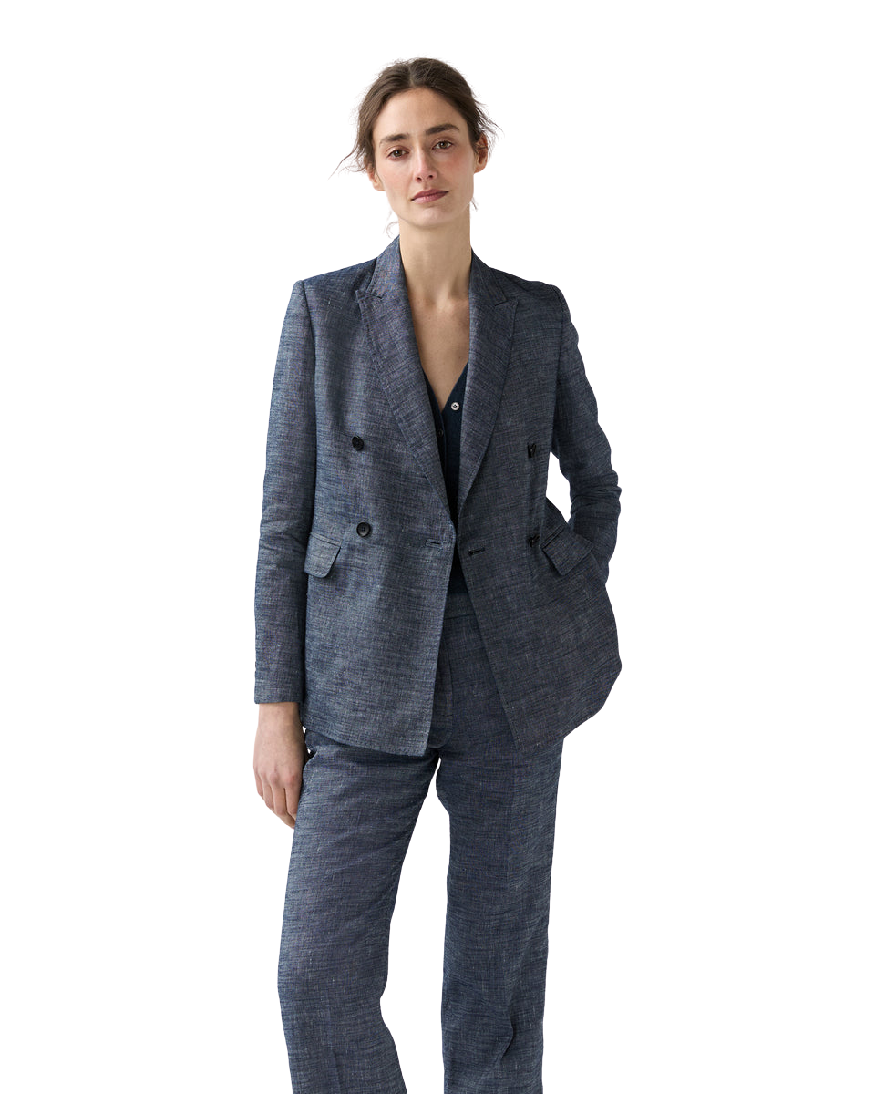 Concetta Jacket in Indigo Cotolino Chambray