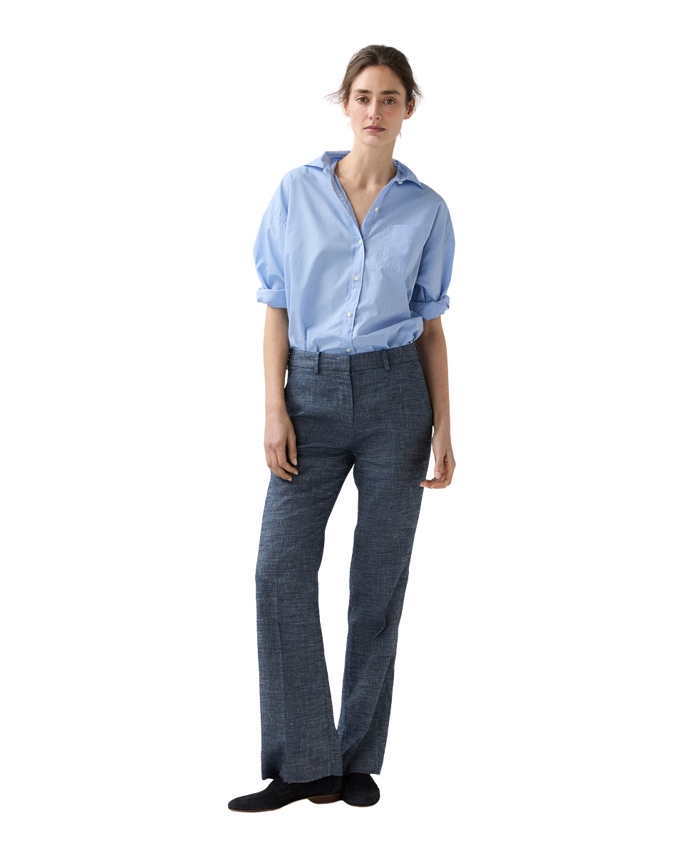 Lane Pant in Indigo Cotolino Chambray