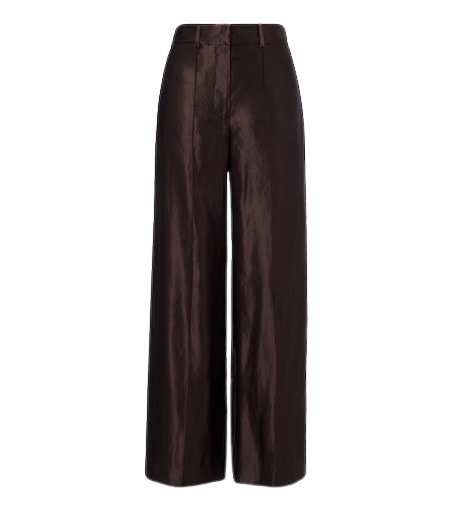 Jnane linen and silk wide-leg pants