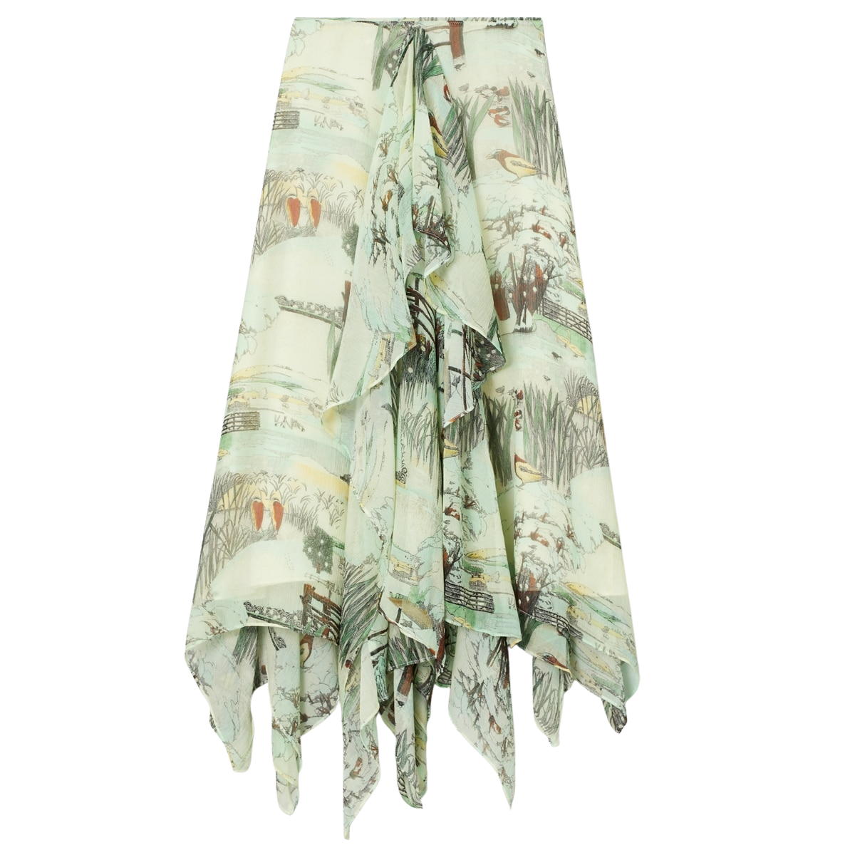 Printed Chiffon Skirt