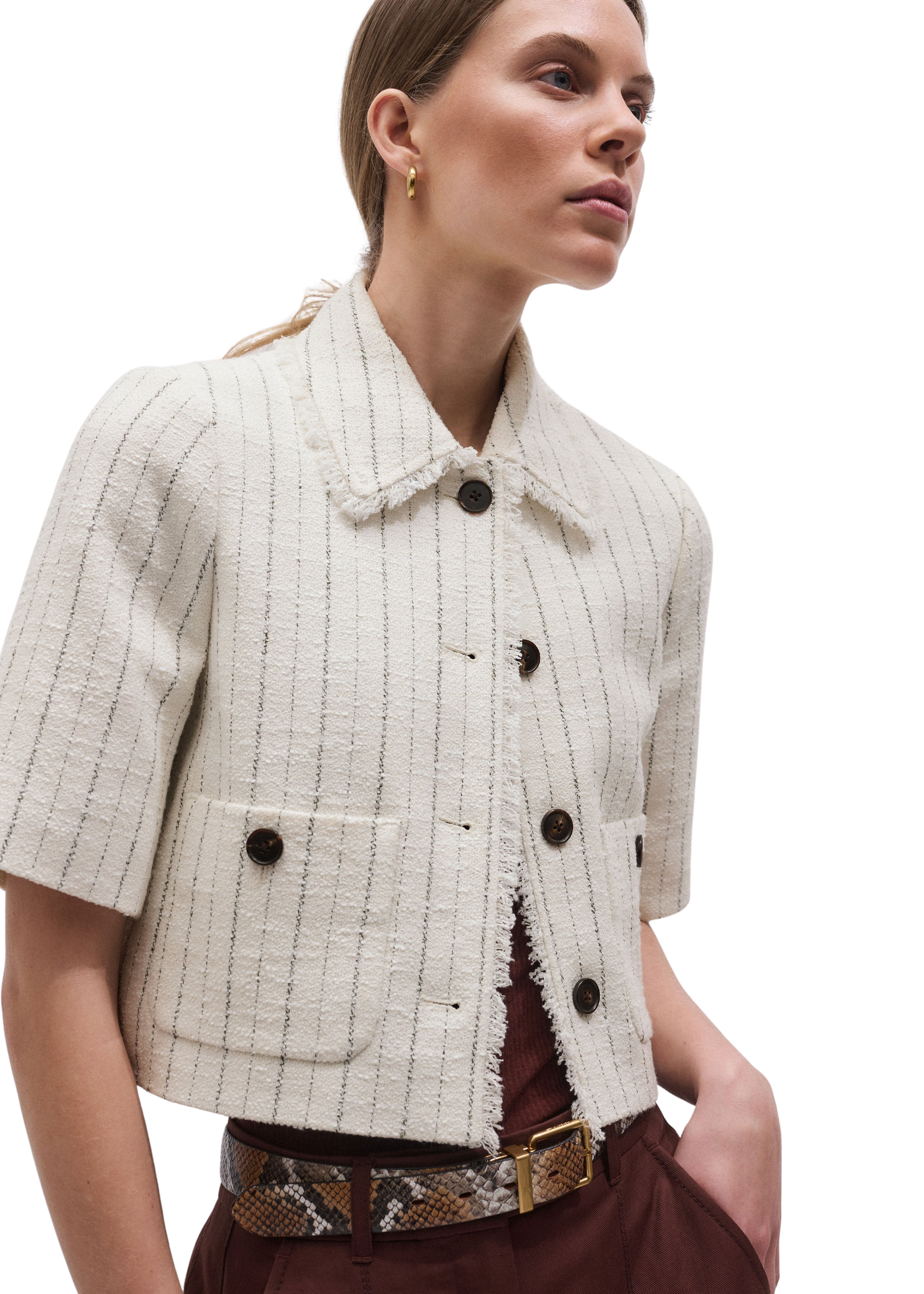 Stripe Crop Jacket