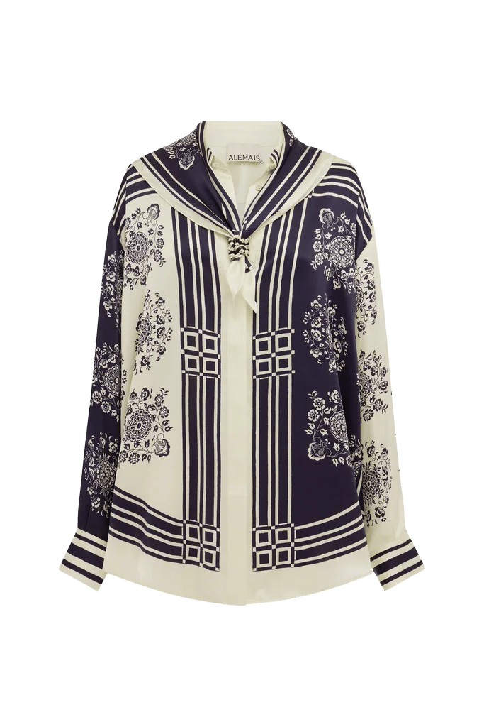 BANDERRA SCARF SILK SHIRT