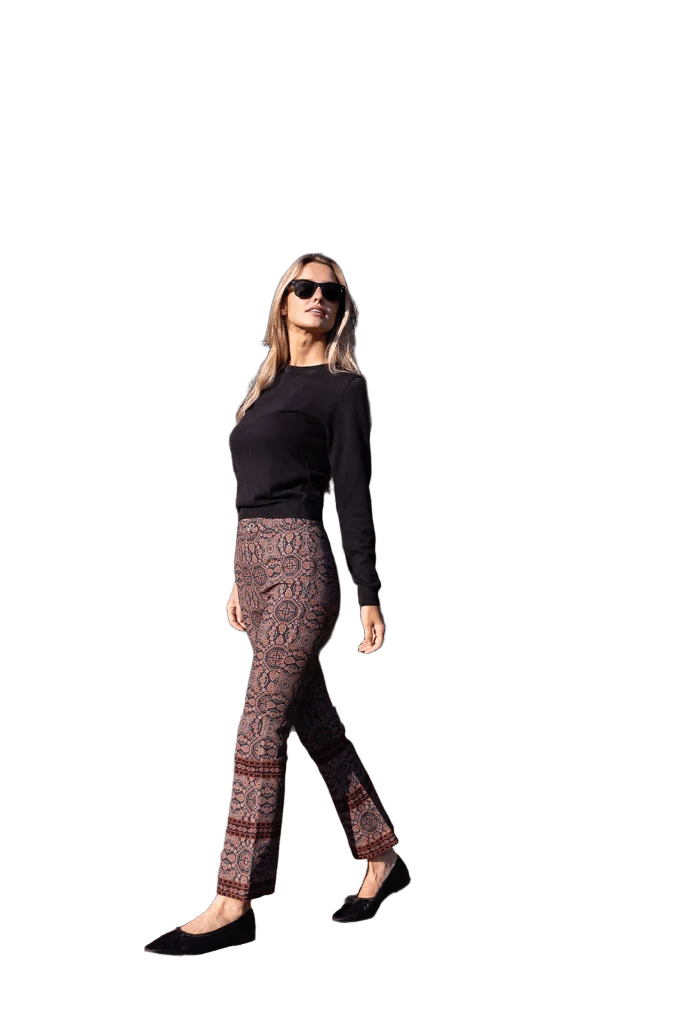 Bell Pant Twill - Noir Castillo Medallion