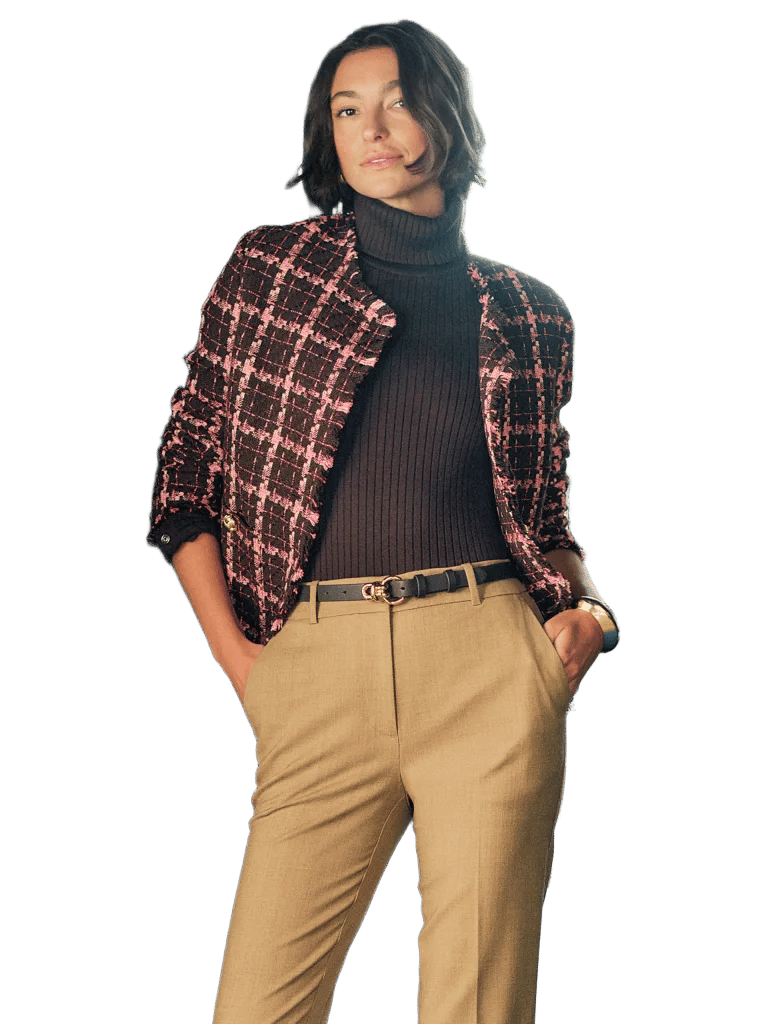 Abigail Boucle Jacket in Plaid