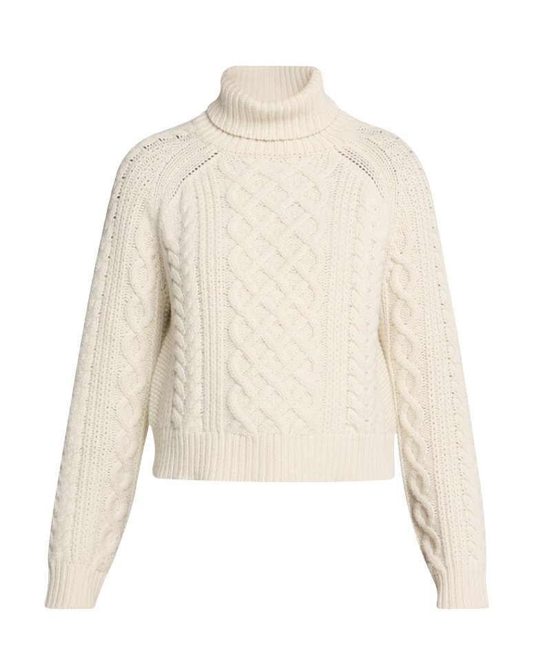 Ezren Cable-Knit Wool Turtleneck Sweater