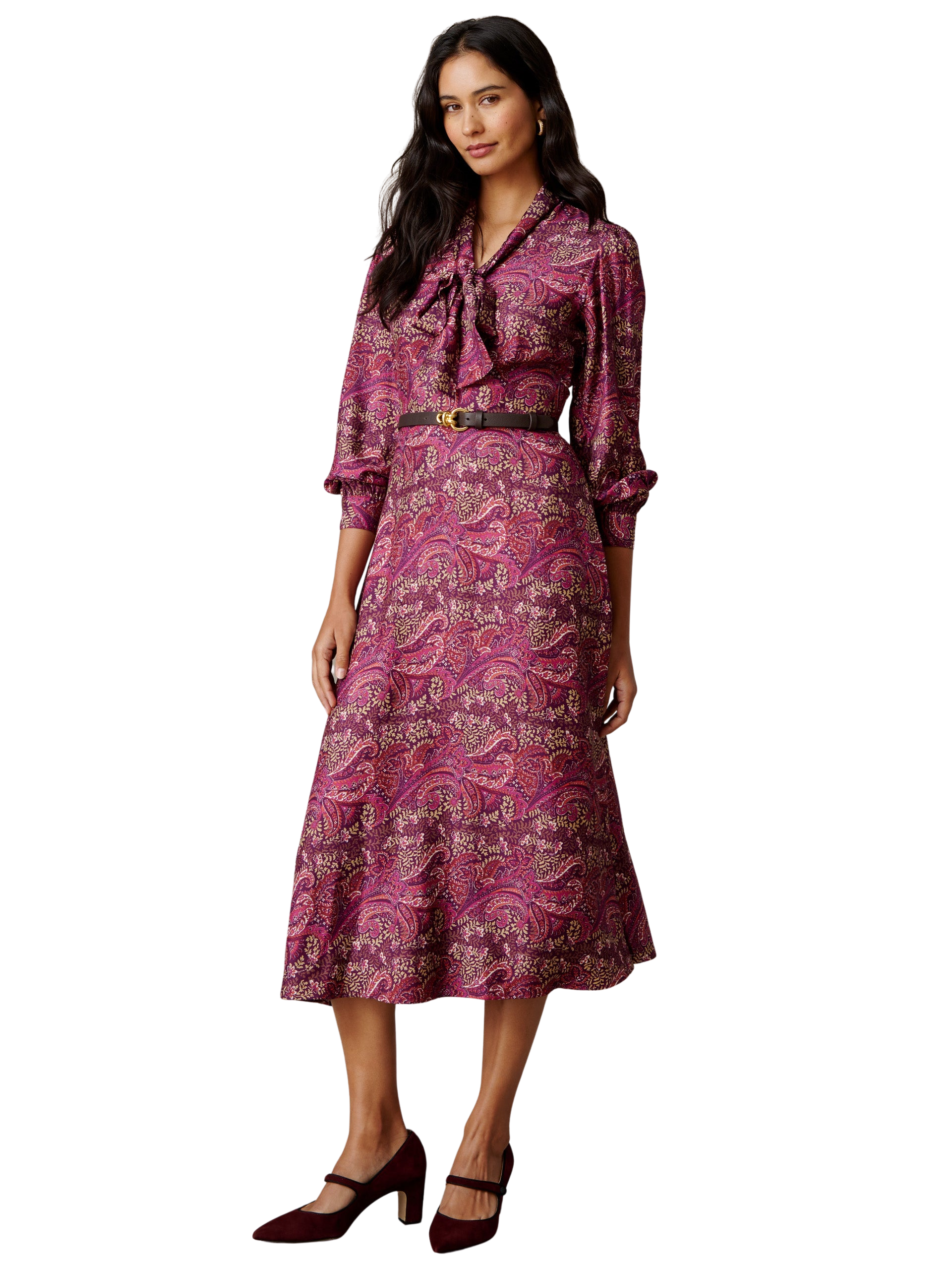 Cally Silk Blend Dress in Heritage Paisley