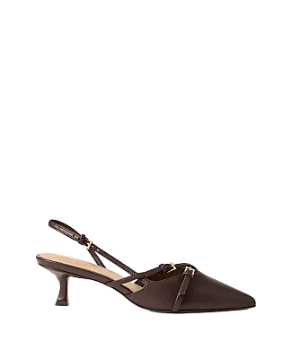 Strappy Leather Slingback Pump