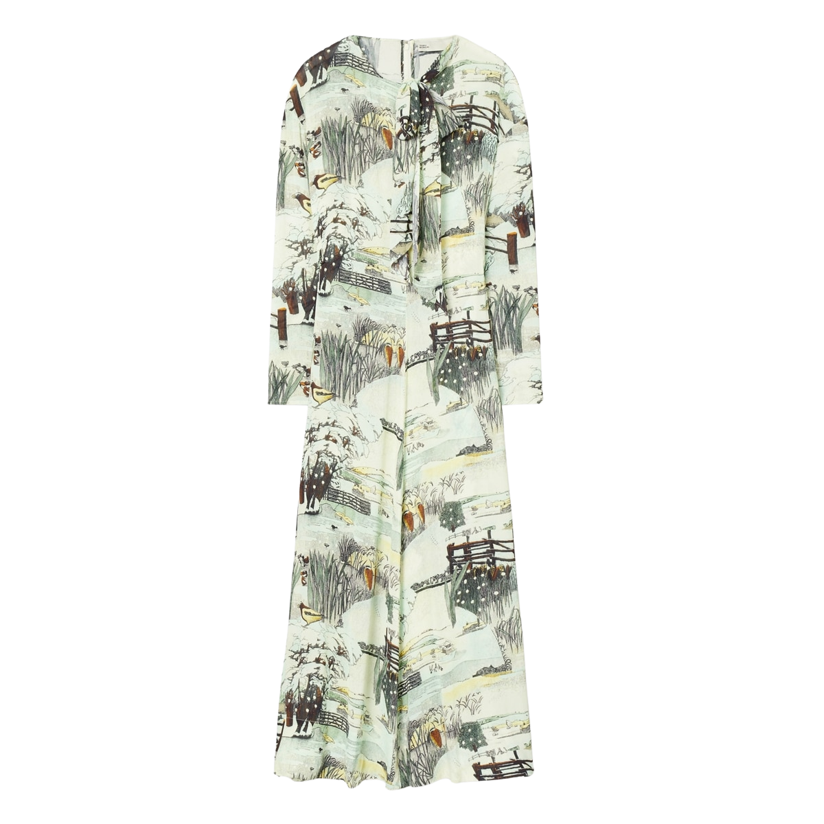 Printed Viscose Bow Dress