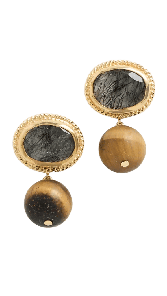 Black Rutilated Quartz Earrings