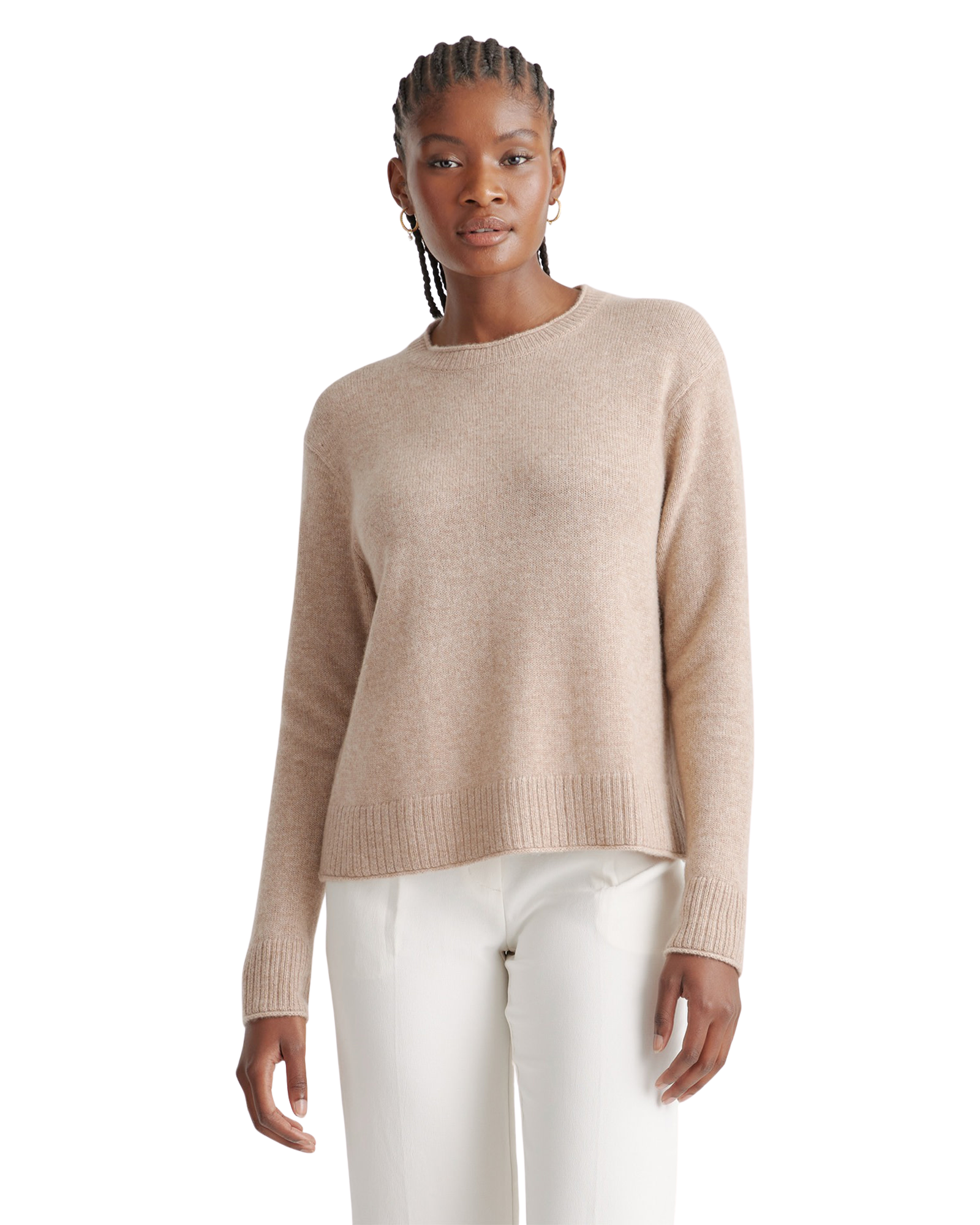 Mongolian Cashmere Boxy Crewneck Sweater