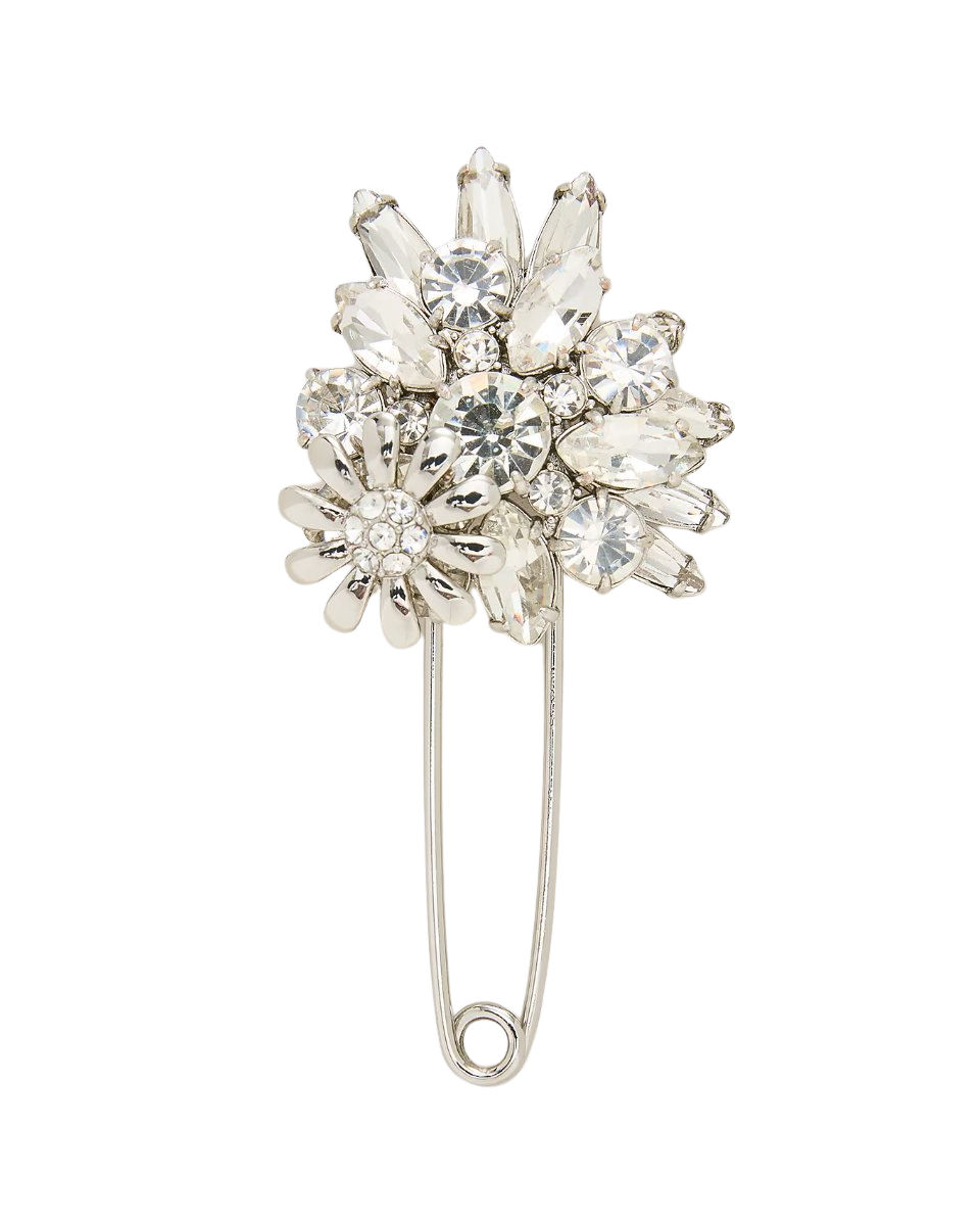 Crystal bouquet brooch