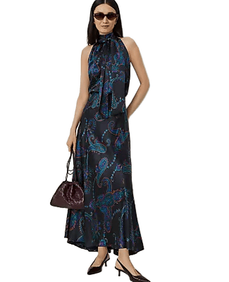 Studio Collection Paisley Flare Maxi Skirt in Silk